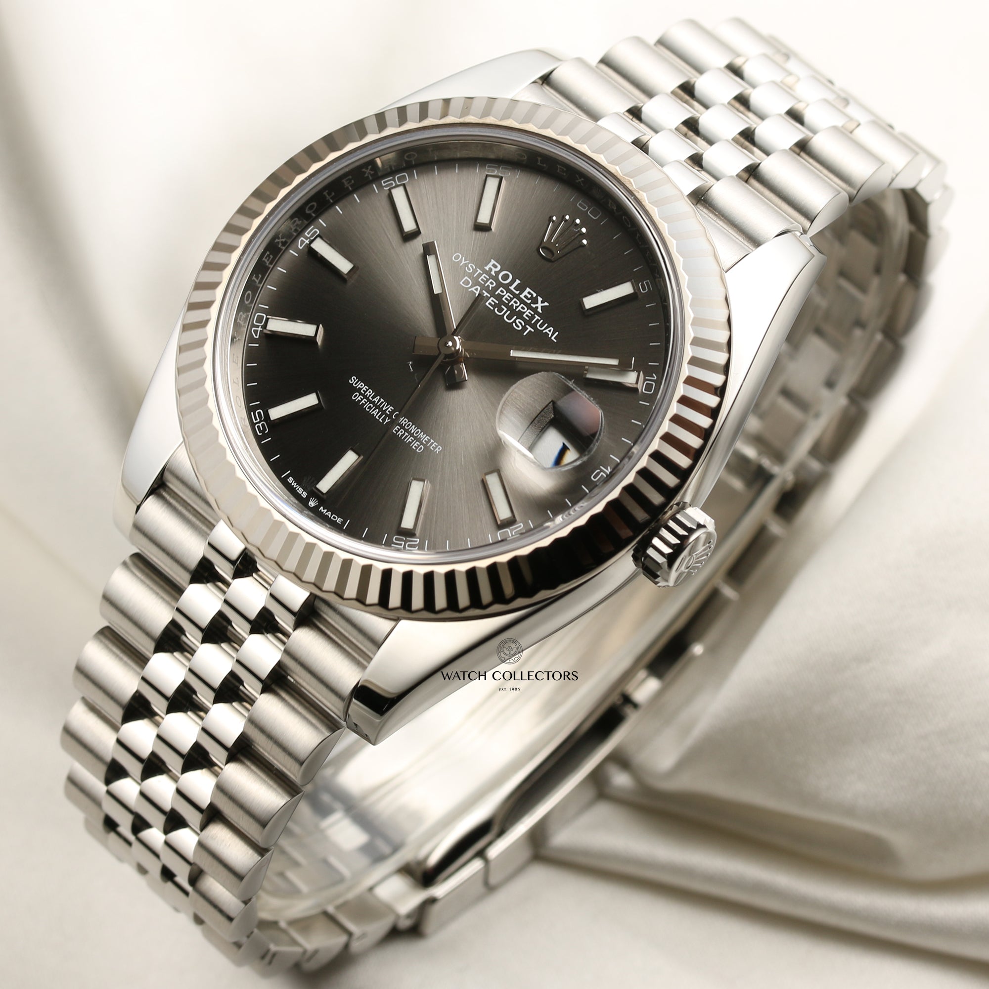 Rolex DateJust 41 126334 Rhodium Dial Stainless Steel Second Hand Watch Collectors 3