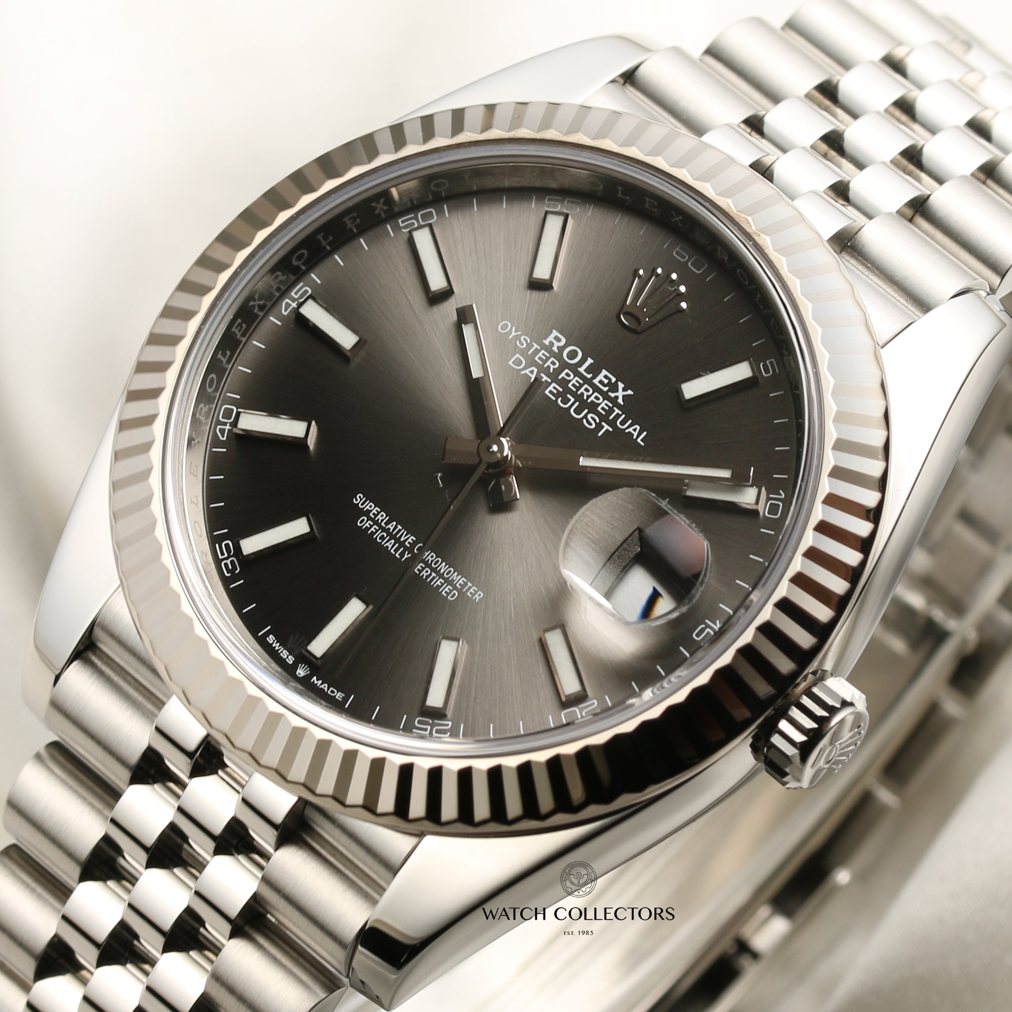 Rolex DateJust 41 126334 Rhodium Dial Stainless Steel Second Hand Watch Collectors 4