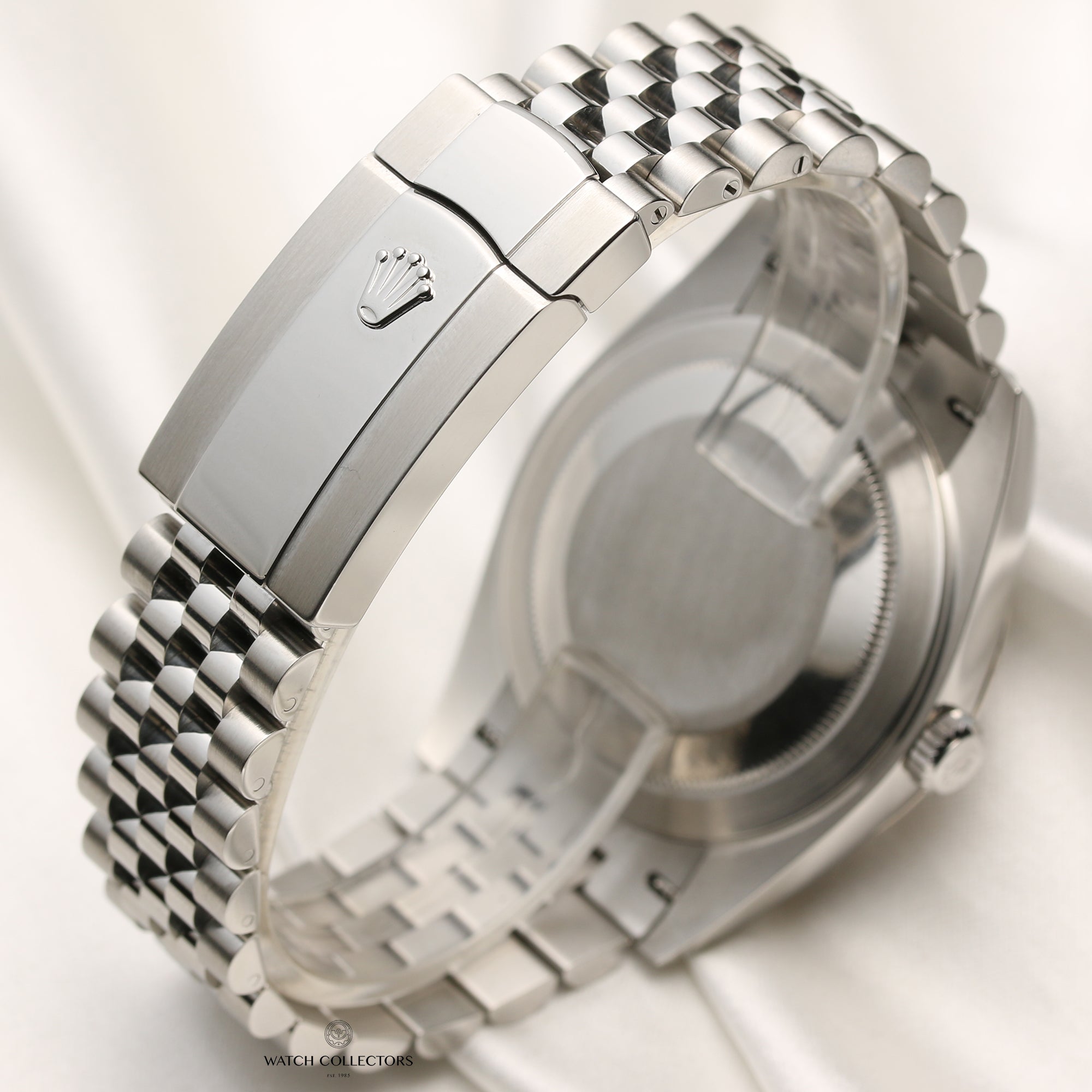 Rolex DateJust 41 126334 Stainless Steel Black Diamond Dial 18K White Gold Bezel Second Hand Watch Collectors 7