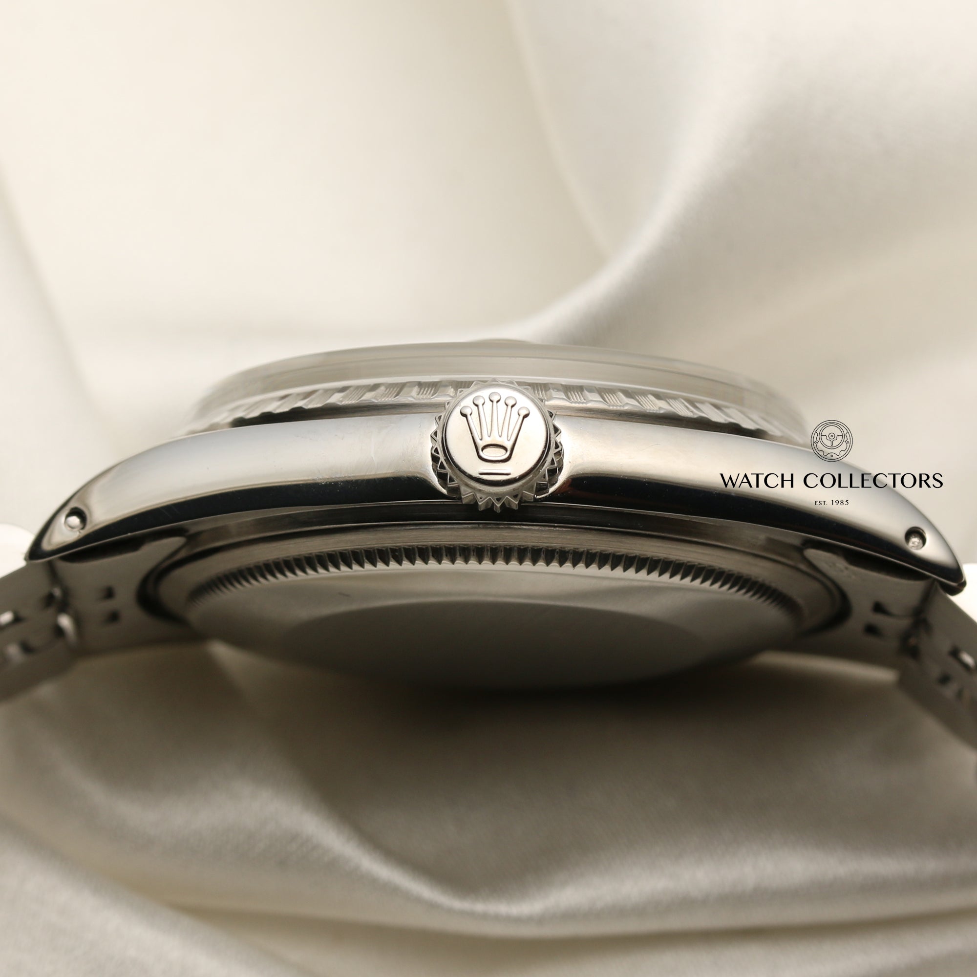 Rolex DateJust Black Dial Stainless Steel Second Hand Watch Collectors 6