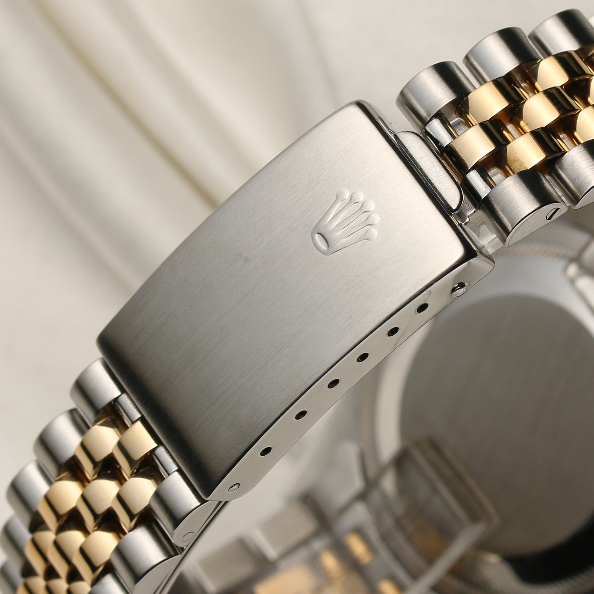 Rolex DateJust Blue Degrade Diamond Dial Steel & Gold Second Hand Watch Collectors 6