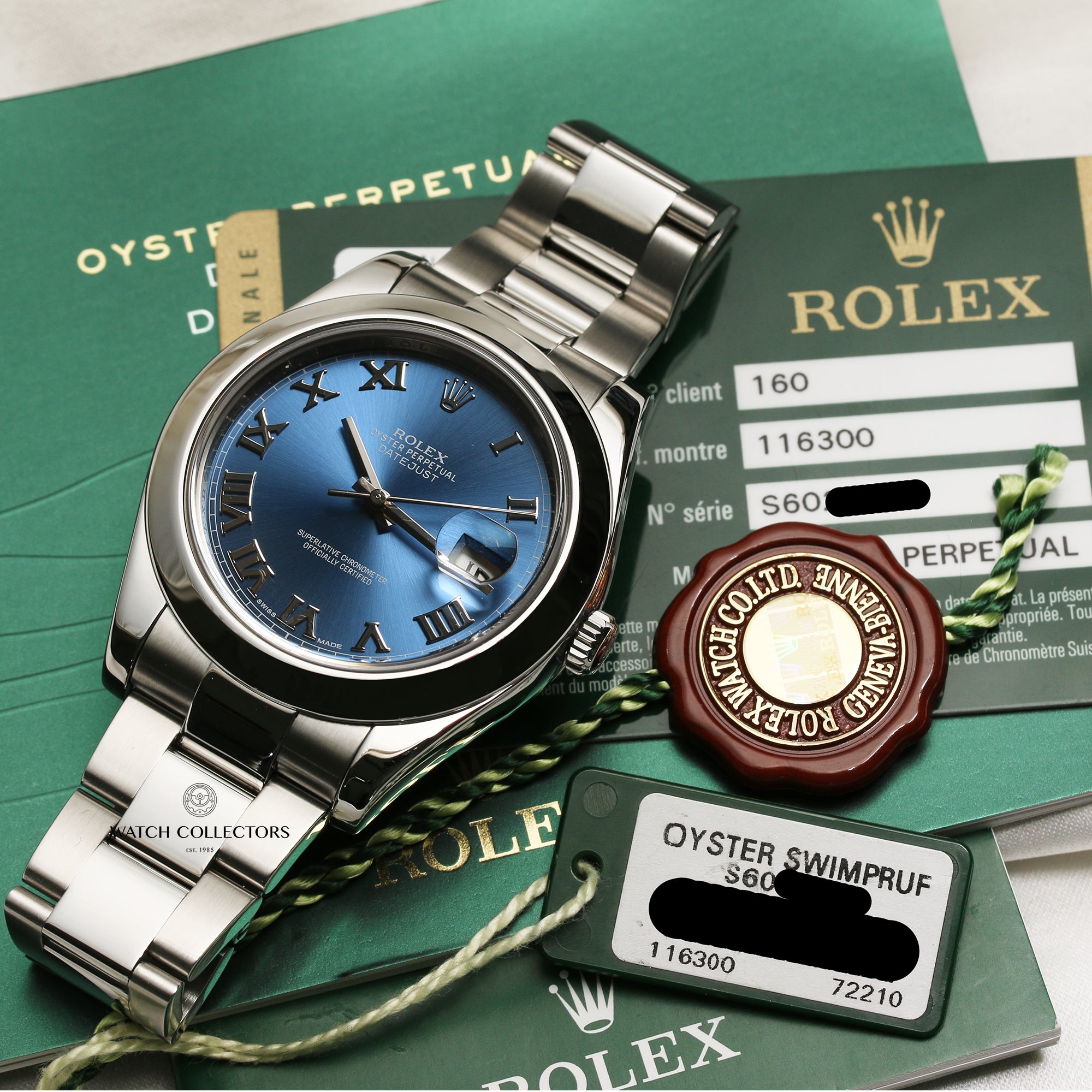 Rolex DateJust II 116300 Stainless Steel Second Hand Watch Collectors 10