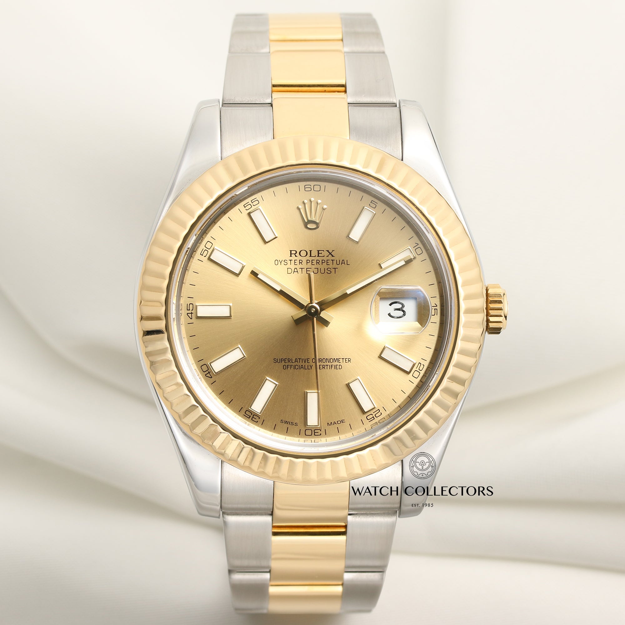 Rolex DateJust II 116333 Steel & Gold Second Hand Watch Collectors 1