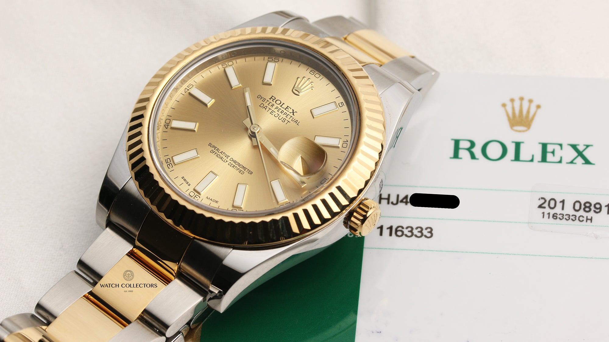 Rolex DateJust II 116333 Steel & Gold Second Hand Watch Collectors 9