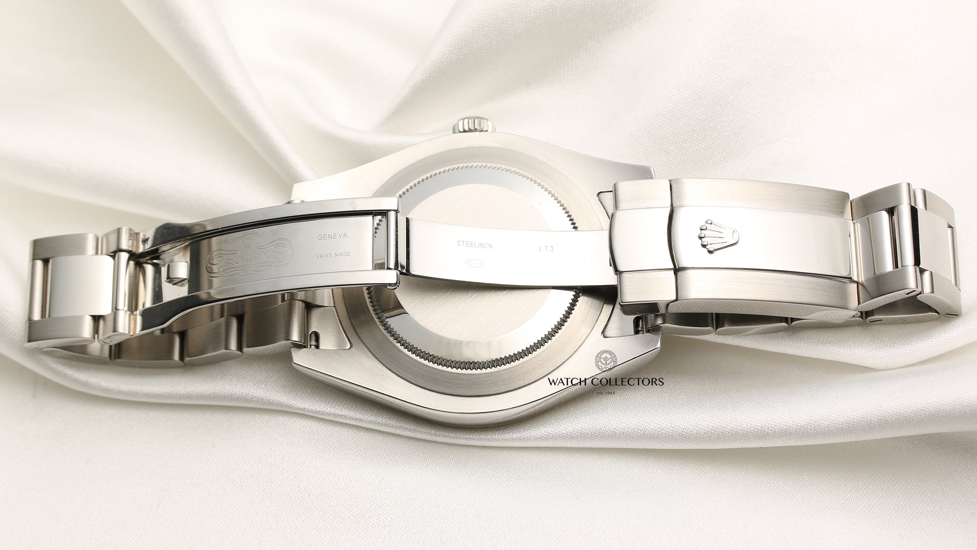 Rolex DateJust II 116334 Stainless Steel 18K White Gold Bezel Second Hand Watch Collectors 7