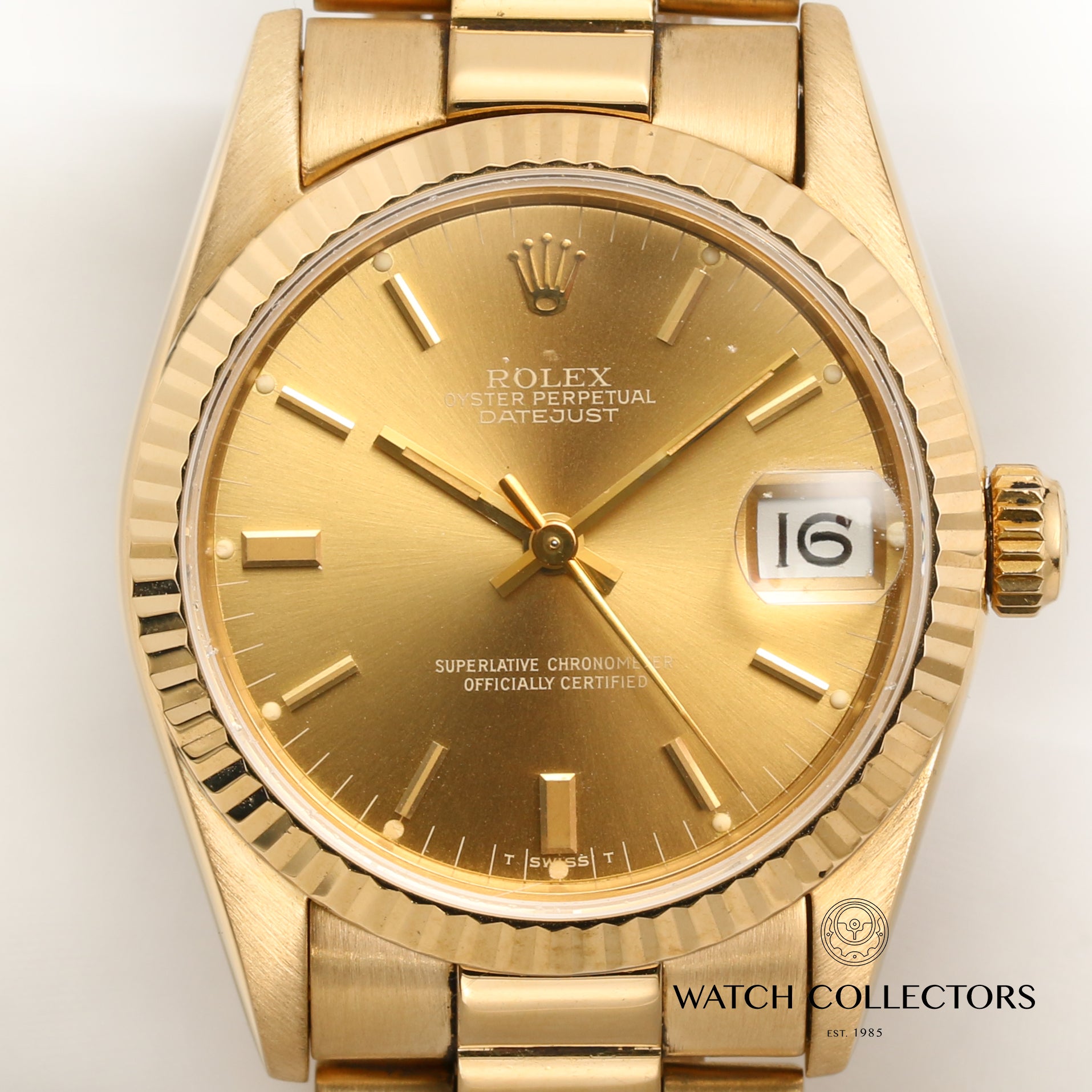 Rolex DateJust Midsize 68198 18K Yellow Gold Second Hand Watch Collectors 2