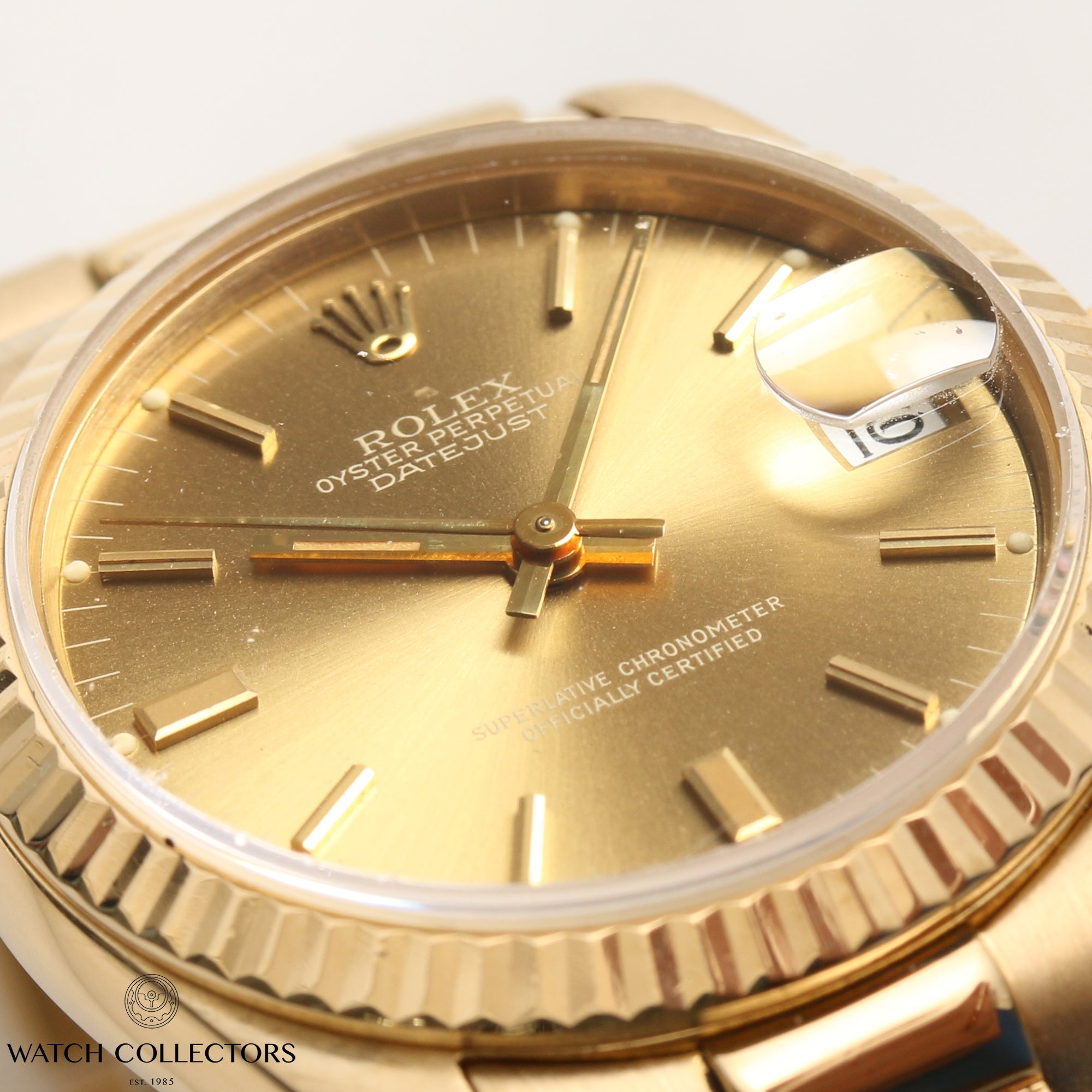 Rolex DateJust Midsize 68198 18K Yellow Gold Second Hand Watch Collectors 4