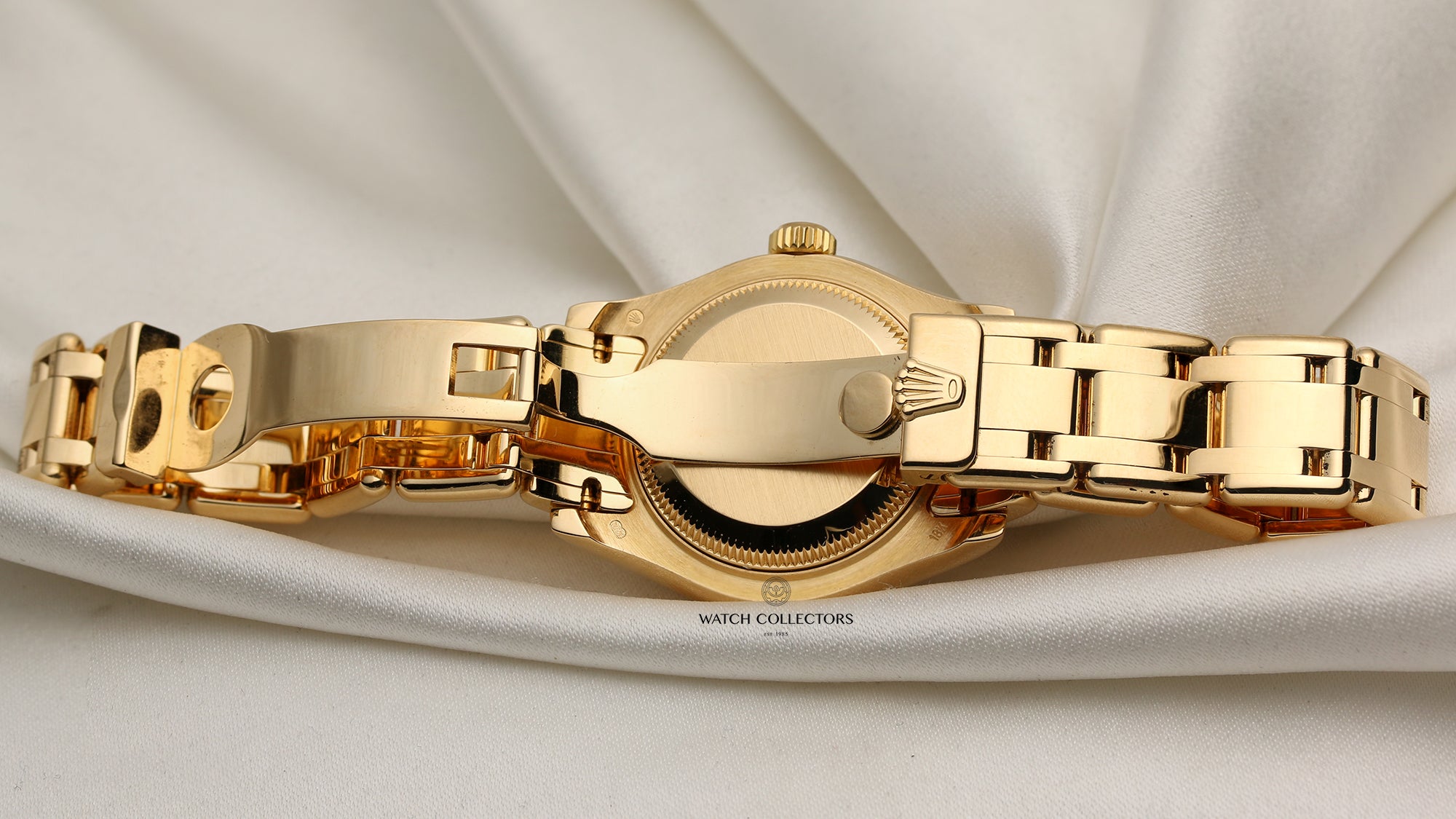 Rolex DateJust Pearlmaster 18K Yellow Gold Diamond Second Hand Watch Collectors 7
