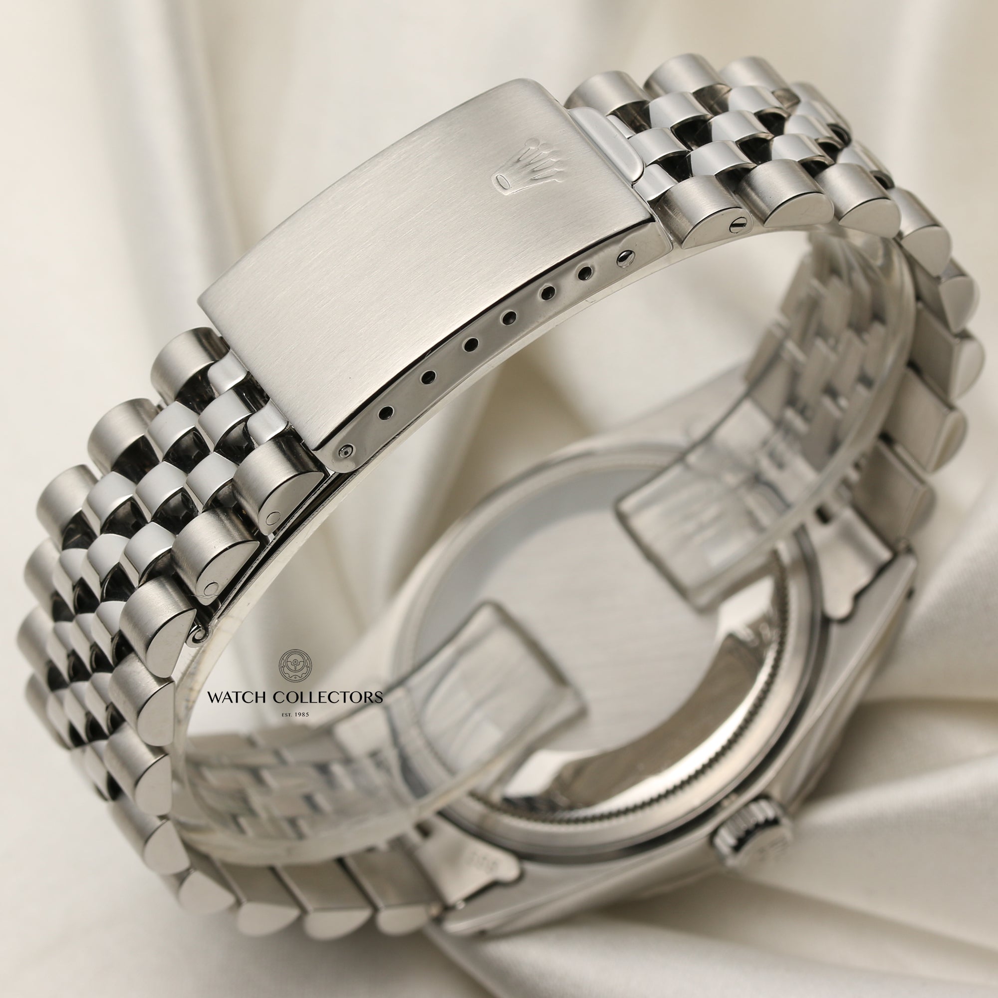 Rolex DateJust Stainless Steel Black Dial Second Hand Watch Collectors 7