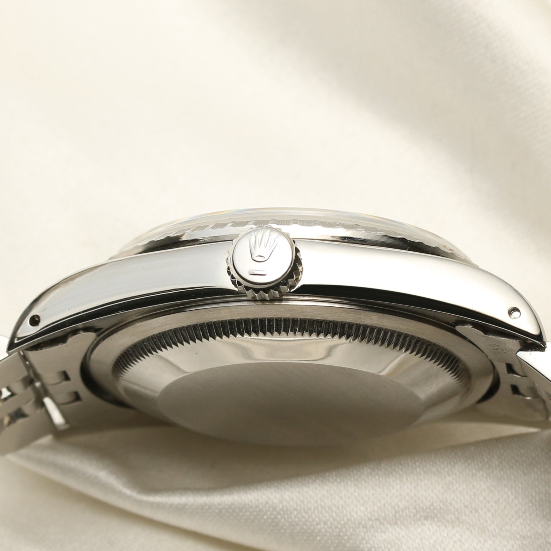 Rolex DateJust Stainless Steel Blue Dial Second Hand Watch Collectors 5