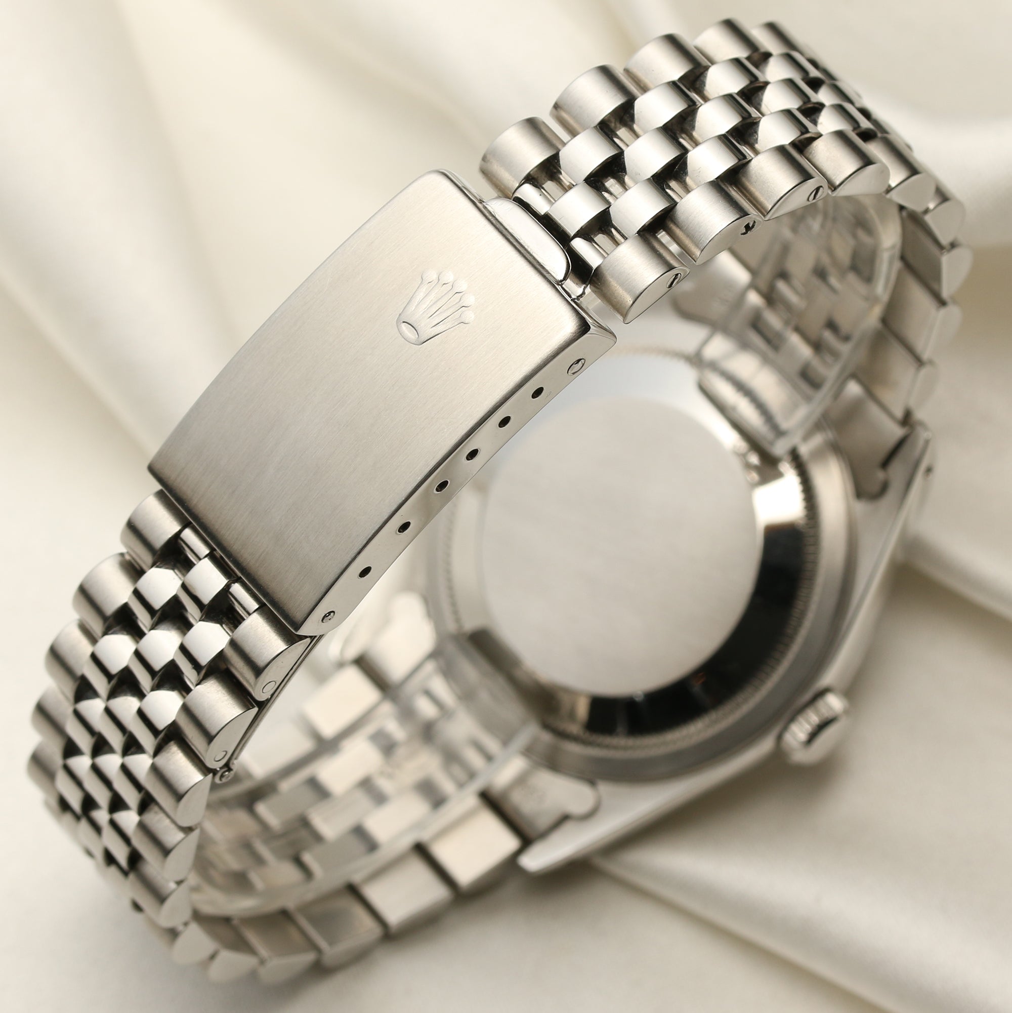 Rolex DateJust Stainless Steel Blue Dial Second Hand Watch Collectors 6