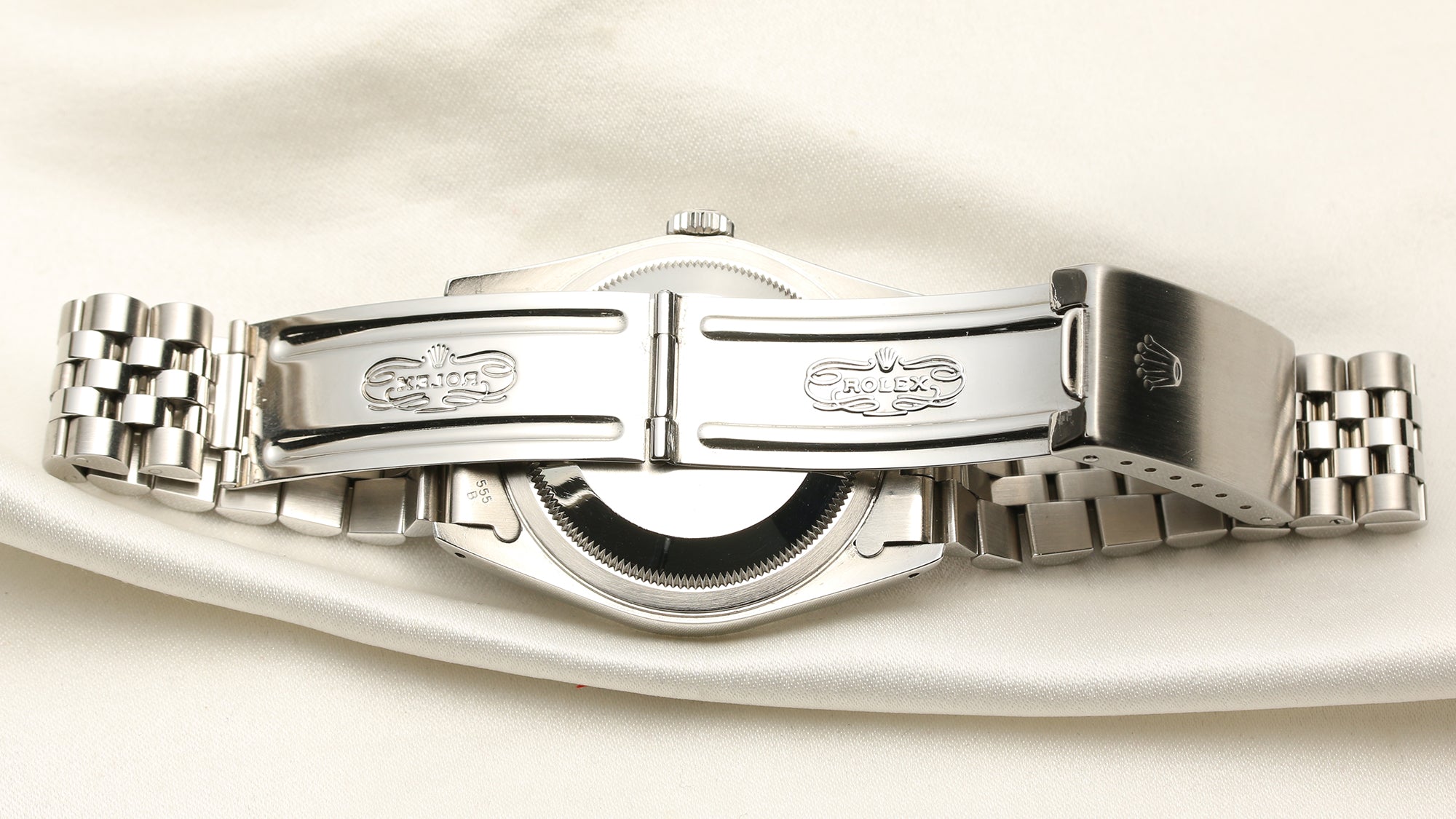 Rolex DateJust Stainless Steel Blue Dial Second Hand Watch Collectors 7