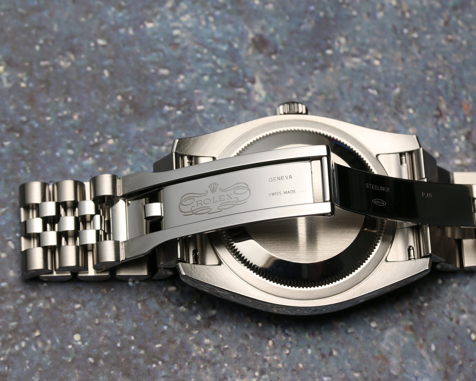 Rolex DateJust Stainless Steel Blue Diamond Dial Second Hand Watch Collectors 6