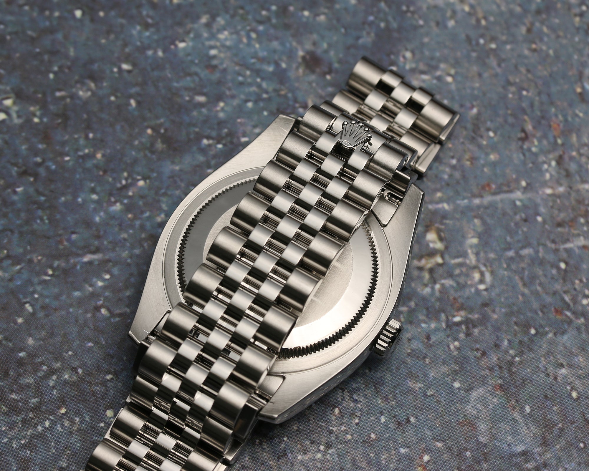 Rolex DateJust Stainless Steel Blue Diamond Dial Second Hand Watch Collectors 7