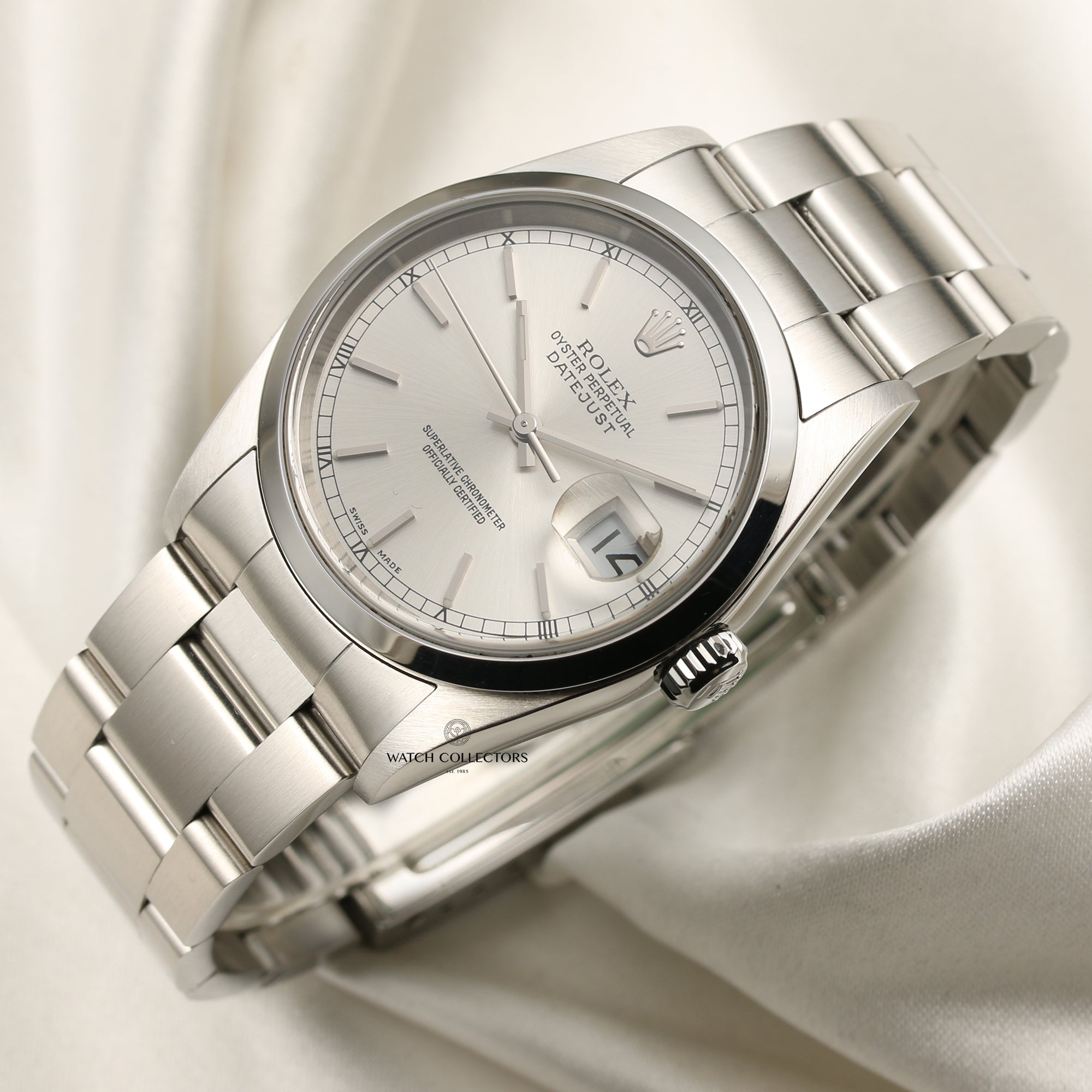 Rolex DateJust Stainless Steel Second Hand Watch Collectors 3 - Copy