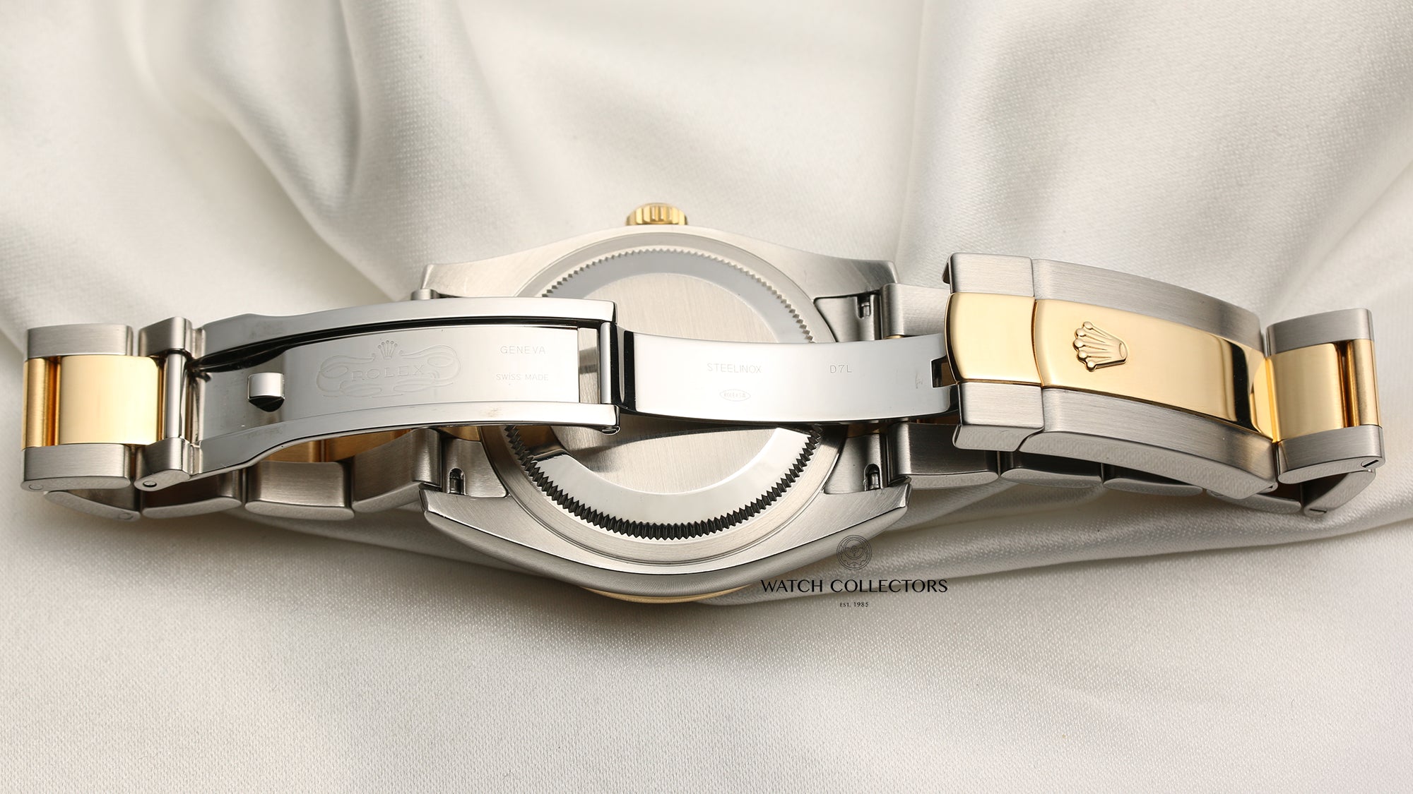 Rolex DateJust Steel & Gold Diamond Bezel Floral Second Hand Watch Collectors 8