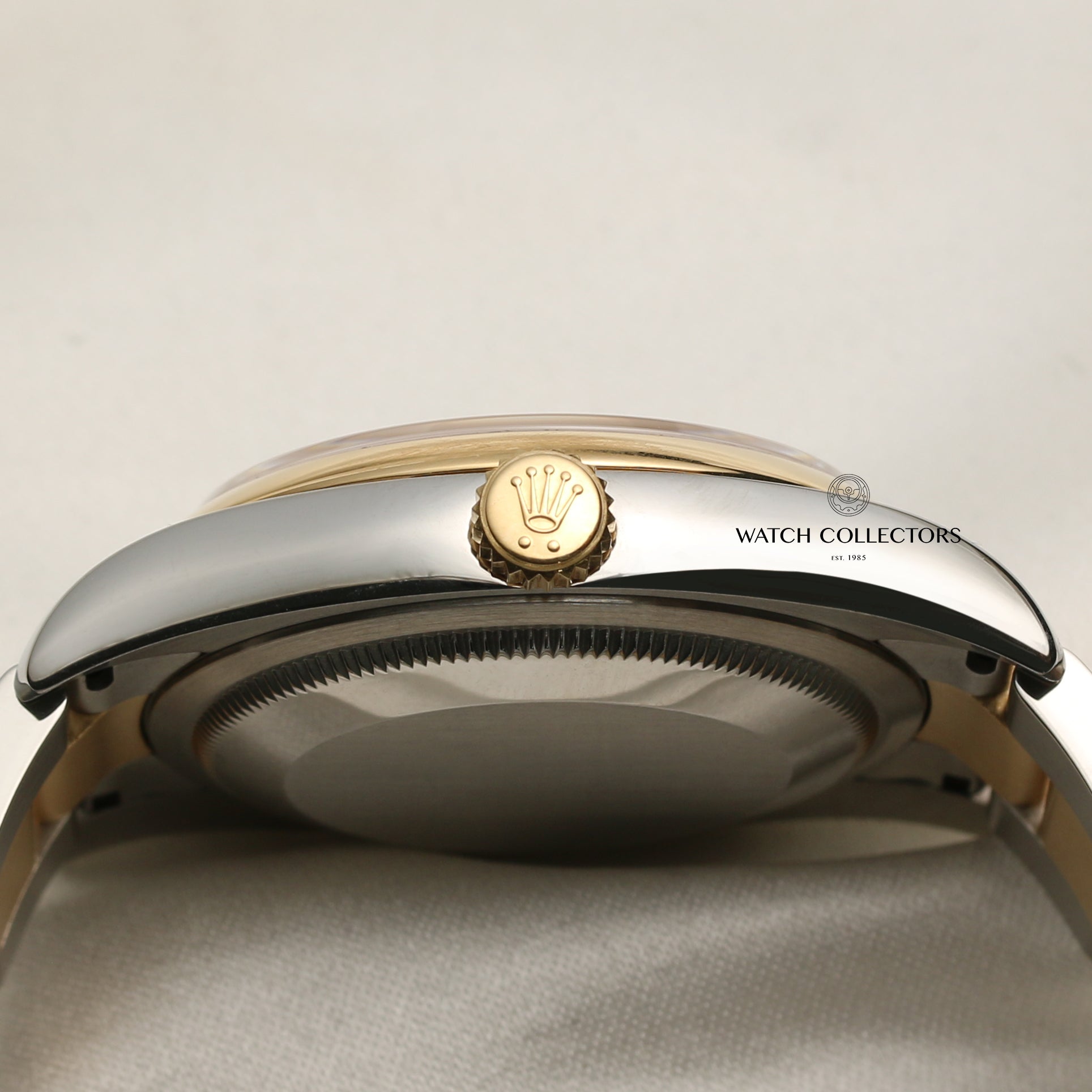 Rolex DateJust Steel & Gold Jubilee Black Dial Second Hand Watch Collectors 6