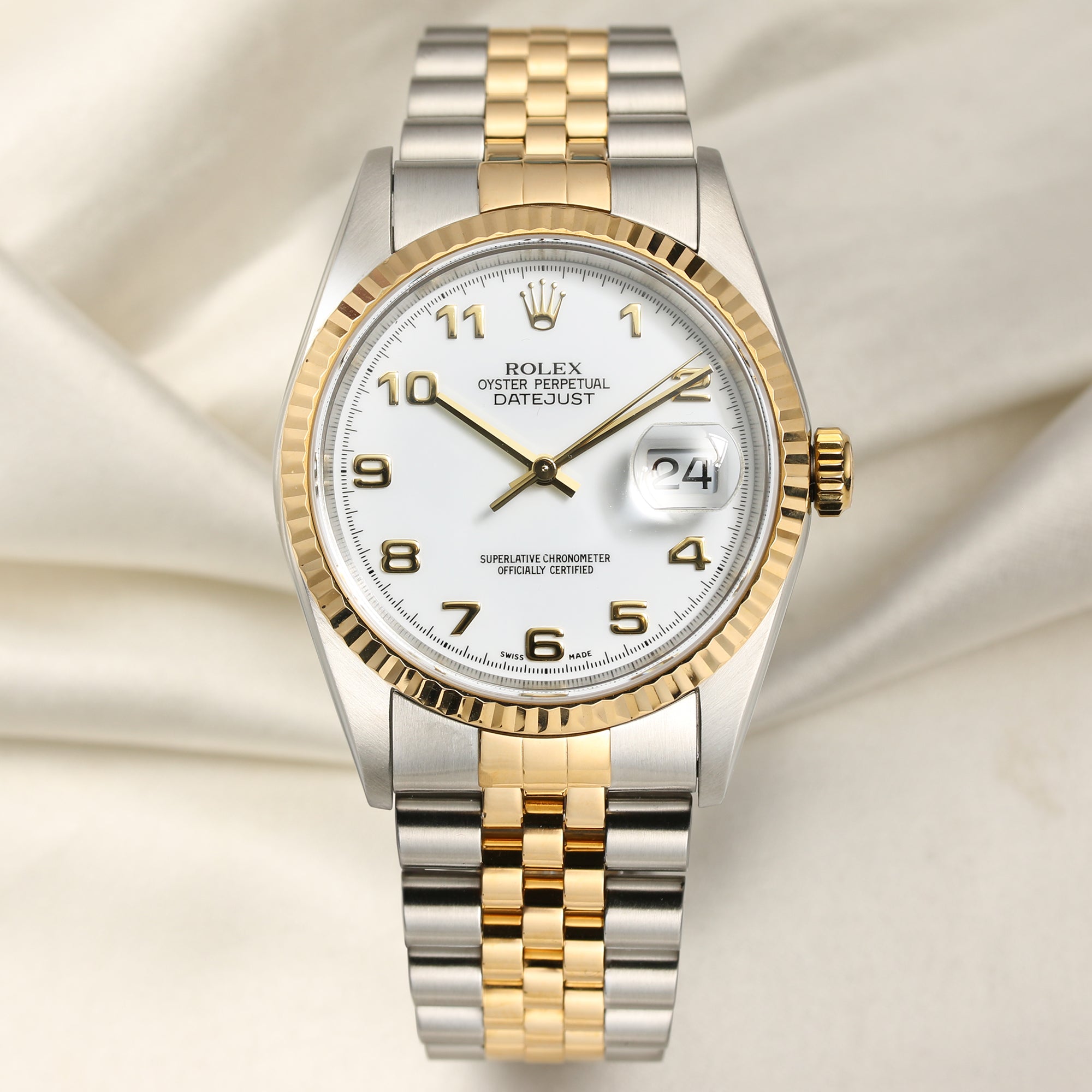 Rolex DateJust Steel & Gold Second Hand Watch Collectors 1