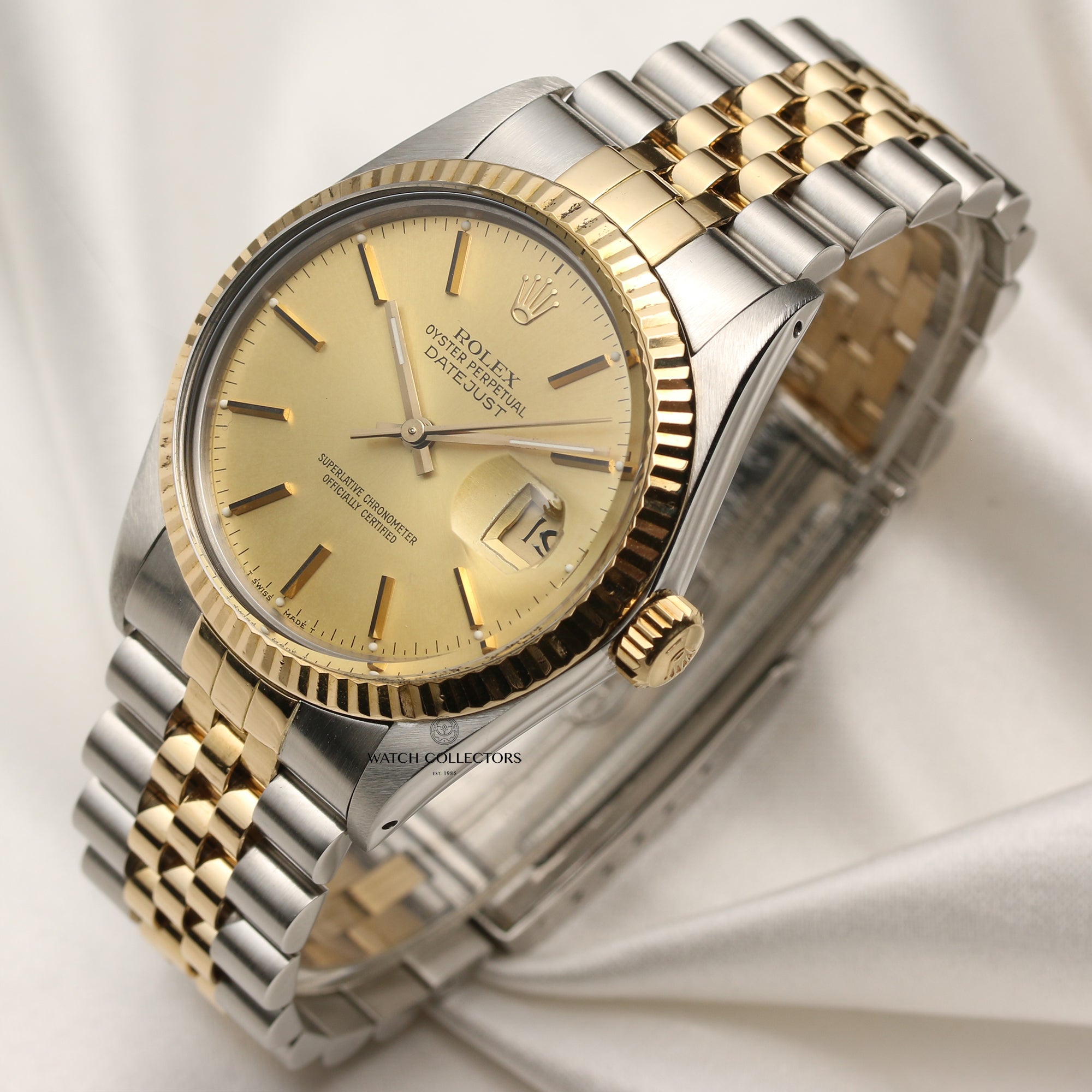 Rolex DateJust Steel & Gold Second Hand Watch Collectors 3