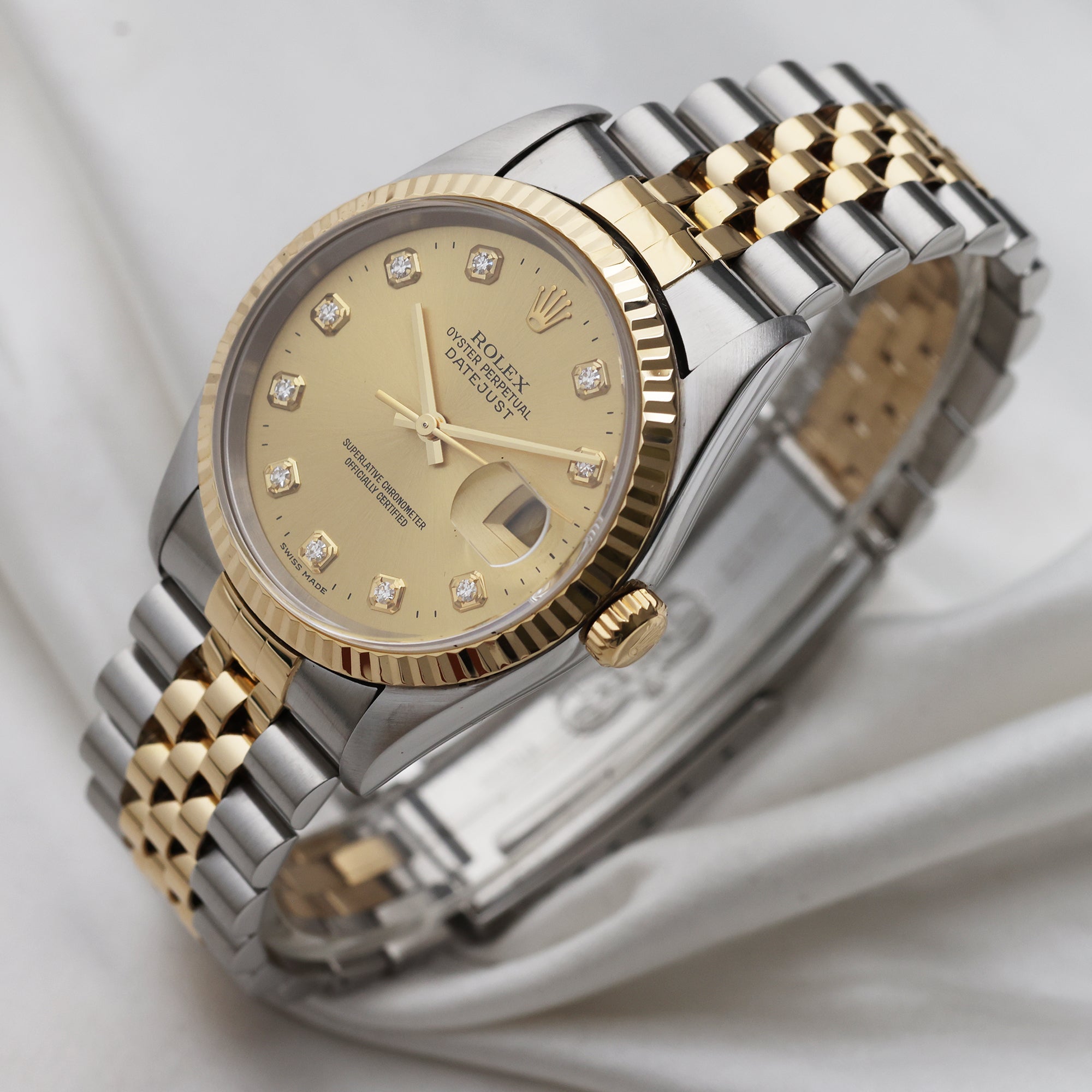 Rolex DateJust Steel & Gold Second Hand Watch Collectors 3