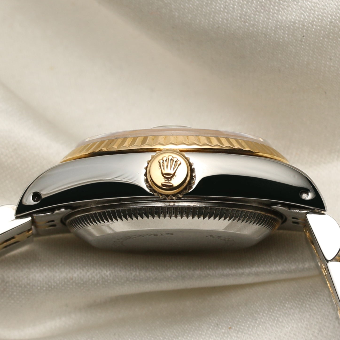 Rolex DateJust Steel & Gold Stone Dial Second Hand Watch Collectors 5