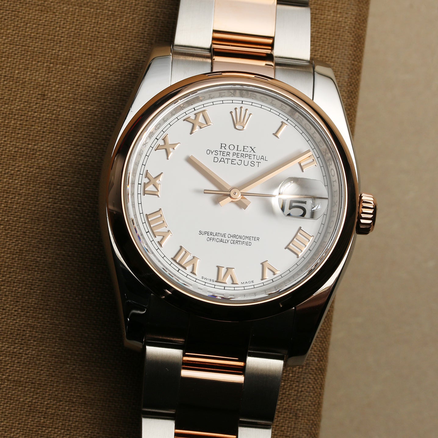 Rolex DateJust Steel & Rose Gold Second Hand Watch Collectors 10