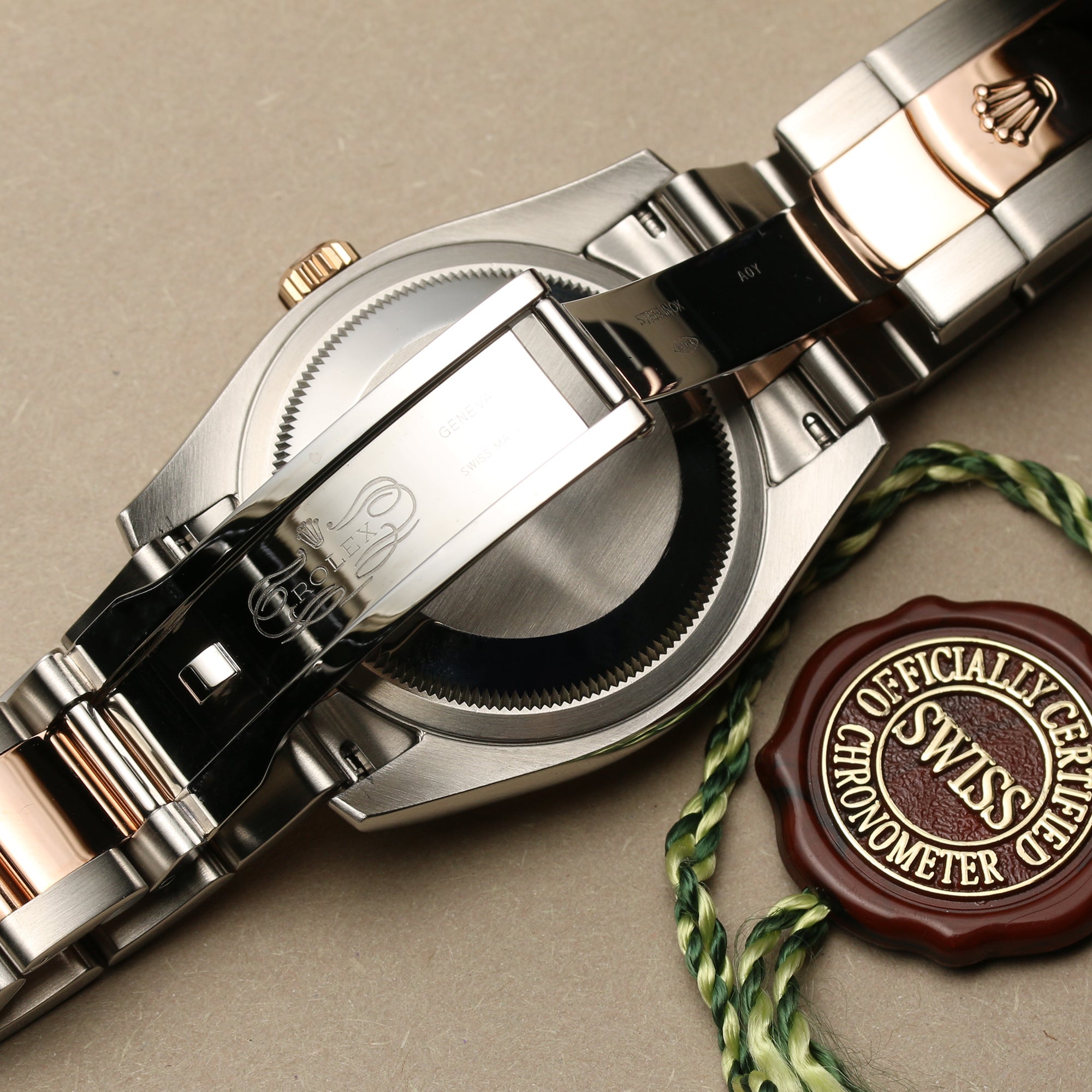 Rolex DateJust Steel & Rose Gold Second Hand Watch Collectors 4