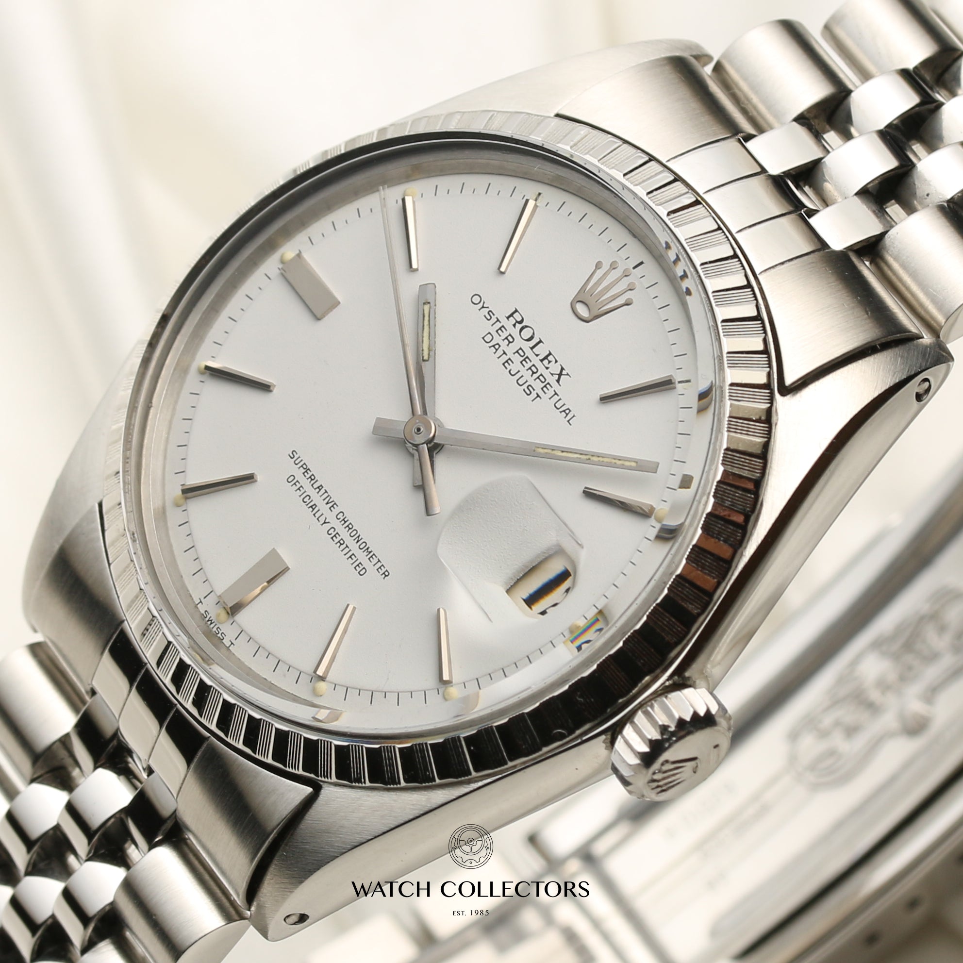 Rolex DateJust White Dial Stainless Steel Second hand Watch Collectors 4