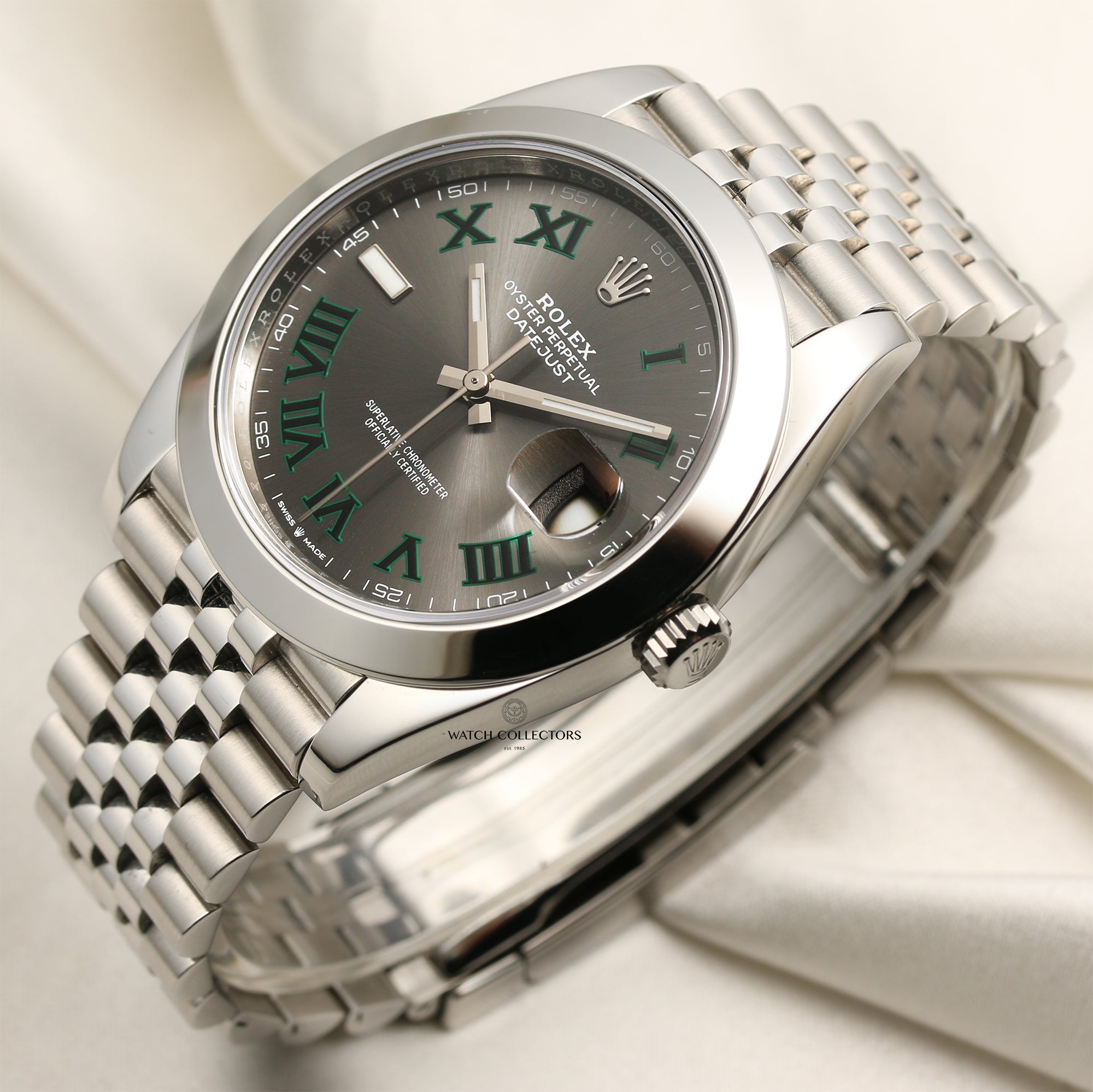 Rolex Datejust 41 126300 Wimbledon Stainless Steel Second Hand Watch Collectors 3