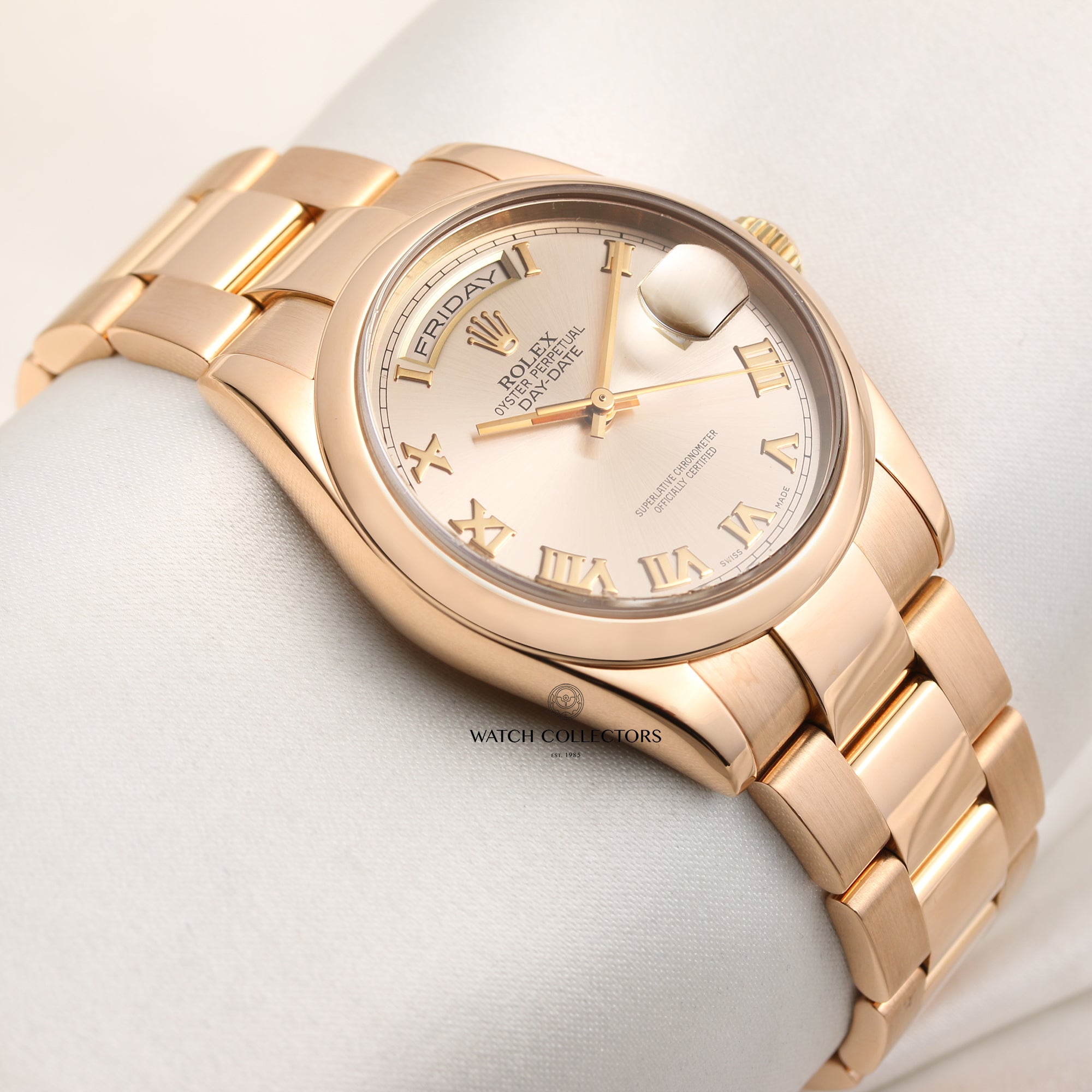 Rolex Day-Date 118205 18K Rose Gold Second Hand Watch Collectors 5