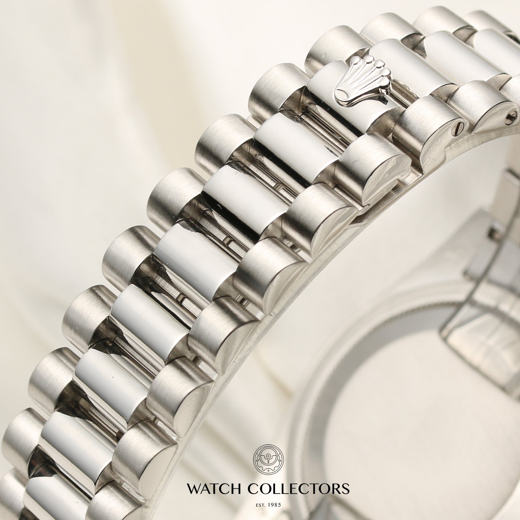 Rolex Day-Date 118206 Platinum Black Diamond Dial Second Hand Watch Collectors 12