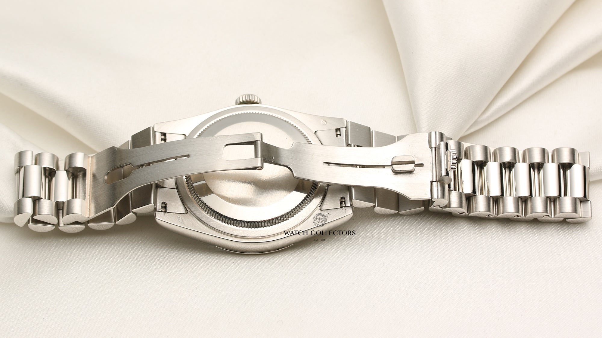 Rolex Day-Date 118206 Platinum Black Diamond Dial Second Hand Watch Collectors 8