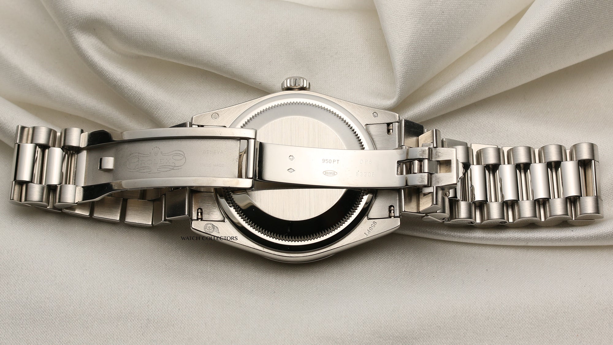 Rolex Day-Date 118206 Platinum Ice Blue Dial Diamond Second Hand Watch Collectors 7