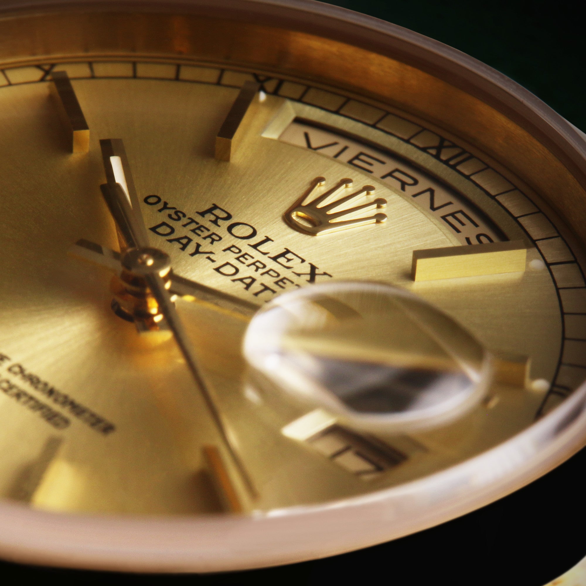 Rolex Day-Date 118208 18K Yellow Gold Champagne Dial Second Hand Watch Collectors 5