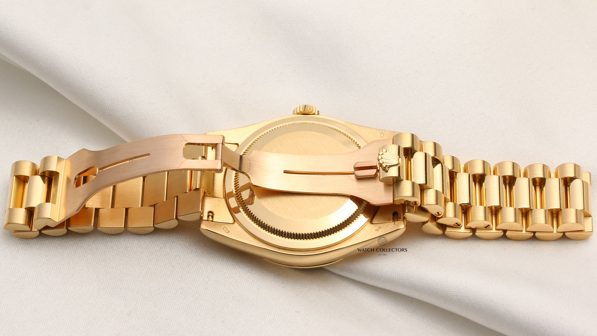 Rolex Day-Date 118238 18K Yellow Gold Black Diamond Dial Second Hand Watch Collectors 8