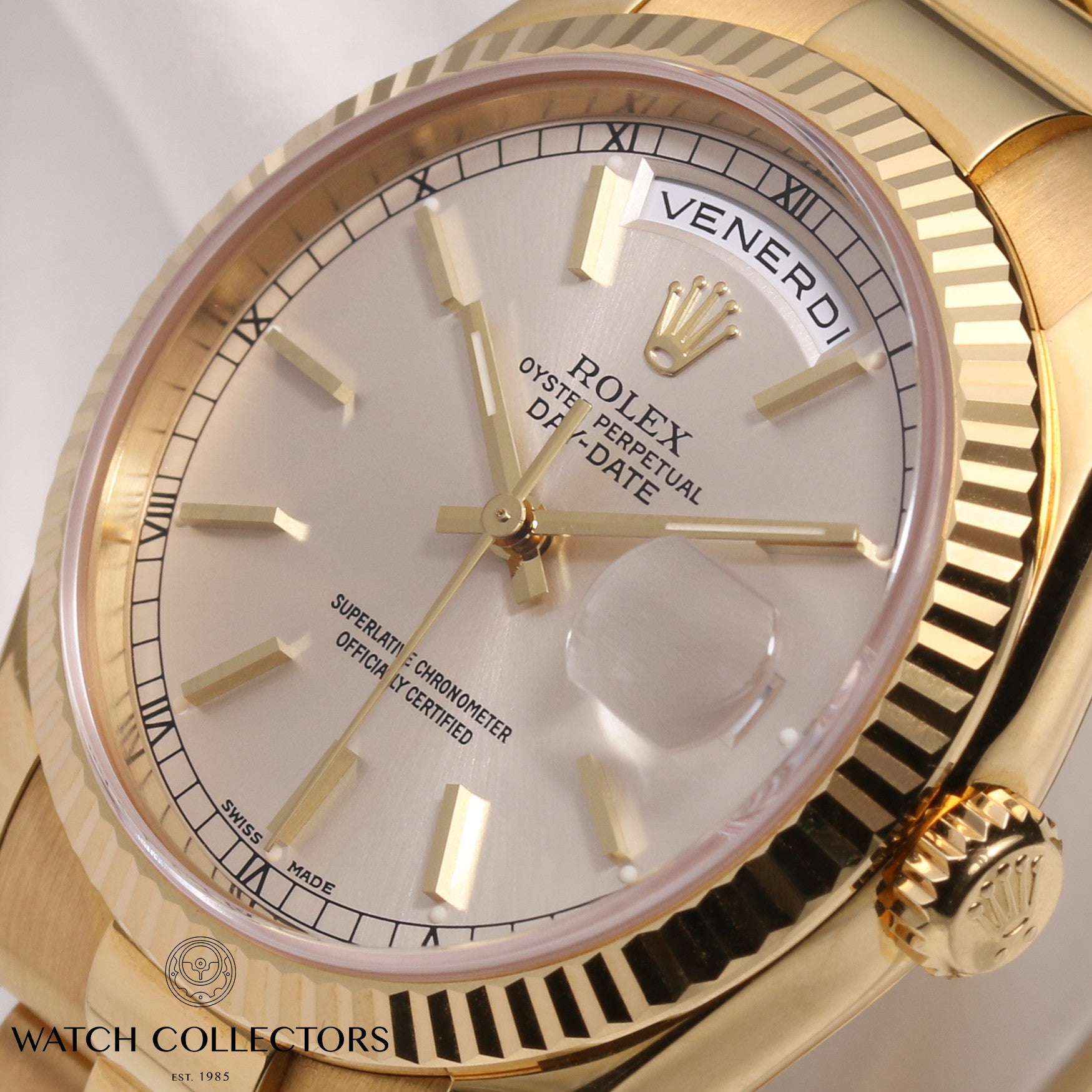Rolex-Day-Date-118238-18K-Yellow-Gold-Second-Hand-Watch-Collectors-4