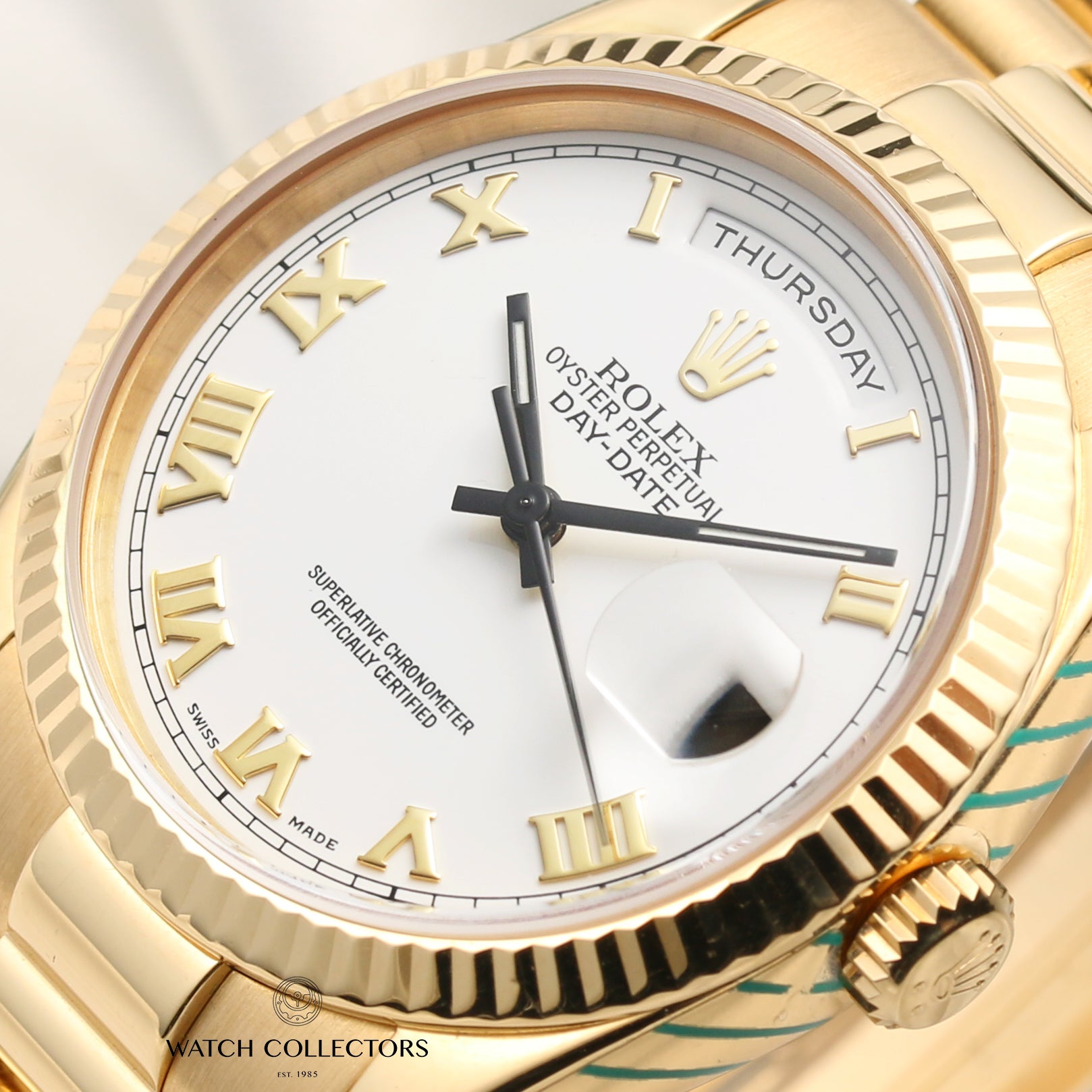 Rolex Day-Date 118238 18K Yellow Gold Second Hand Watch Collectors 4