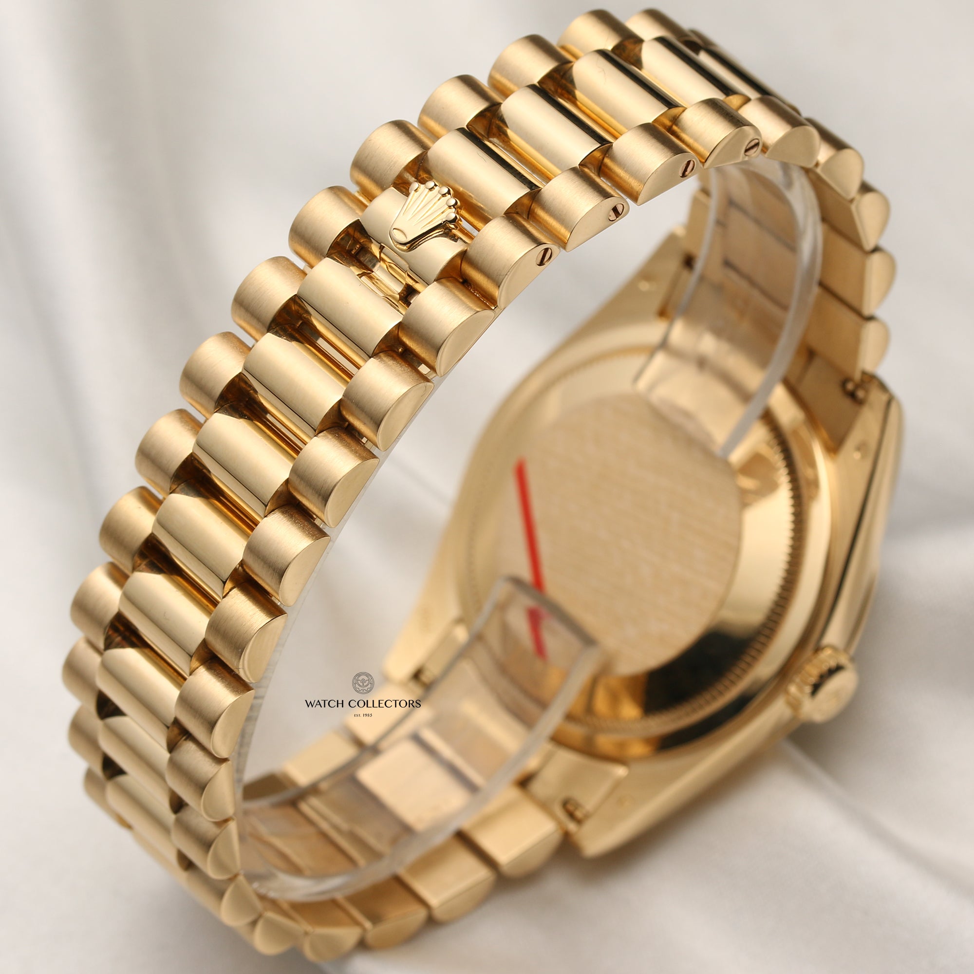 Rolex Day-Date 118238 18K Yellow Gold Silver Diamond Dial Second Hand Watch Collectors 8