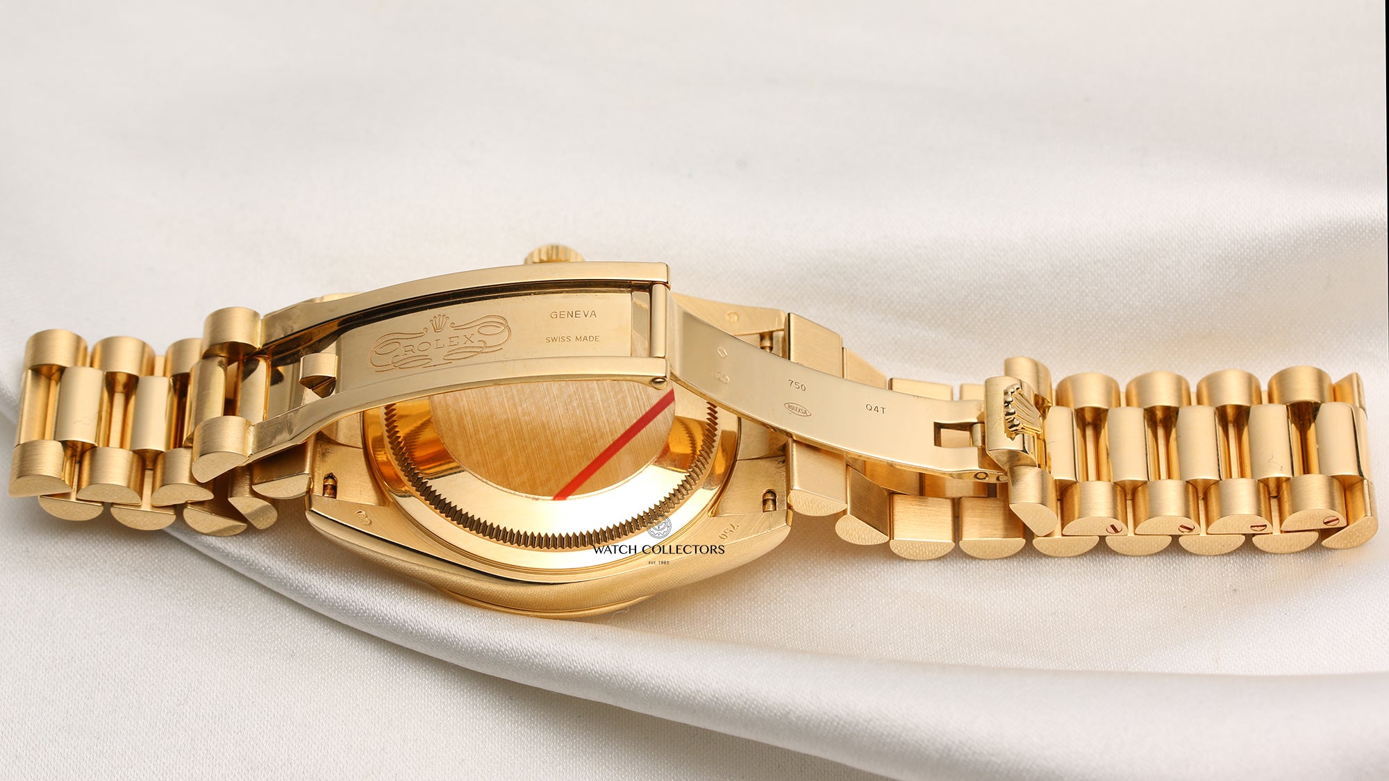 Rolex Day-Date 118238 18K Yellow Gold Silver Diamond Dial Second Hand Watch Collectors 9