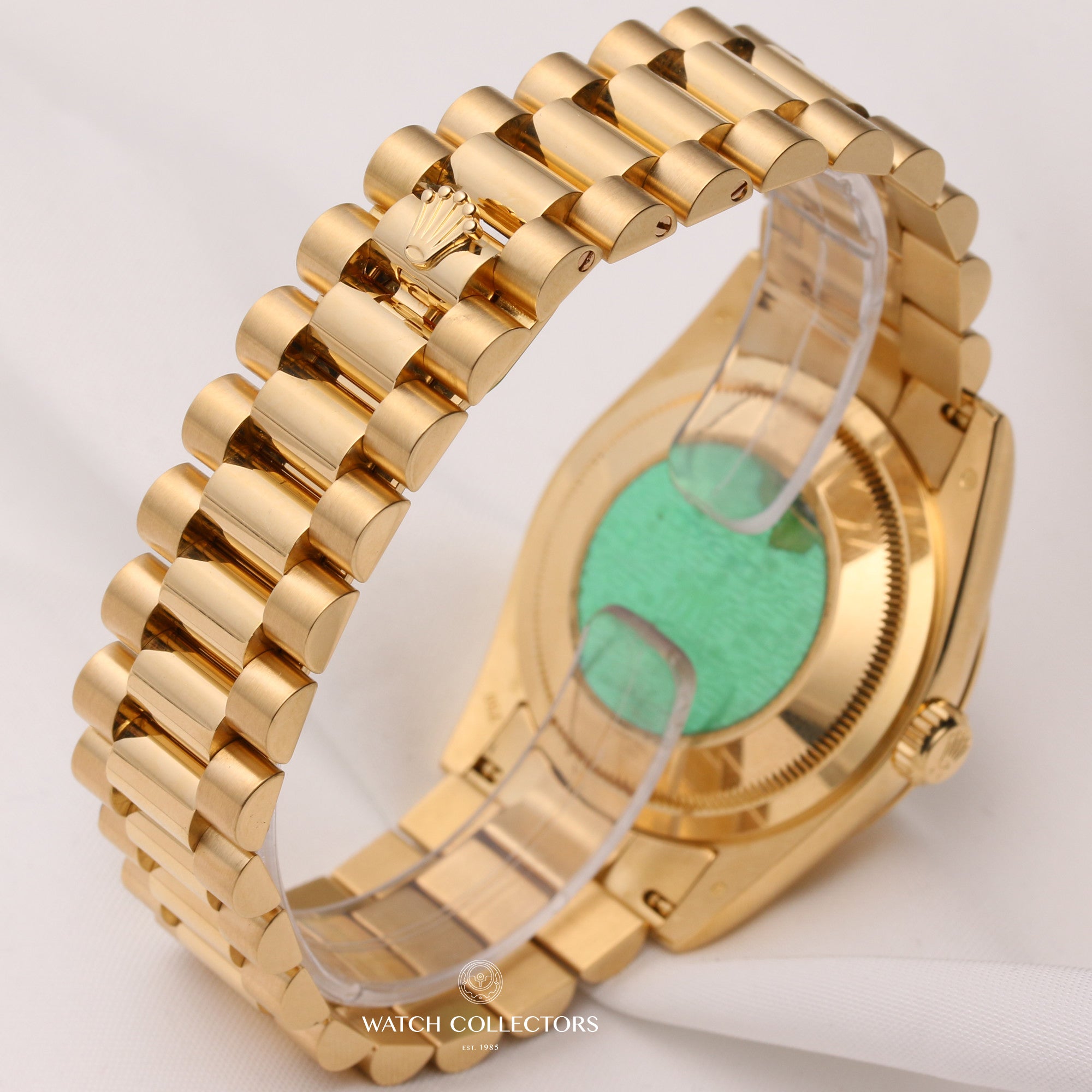 Rolex-Day-Date-118238-Champagne-Dial-F69-18K-Yellow-Gold-Second-Hand-Watch-Collectors-5