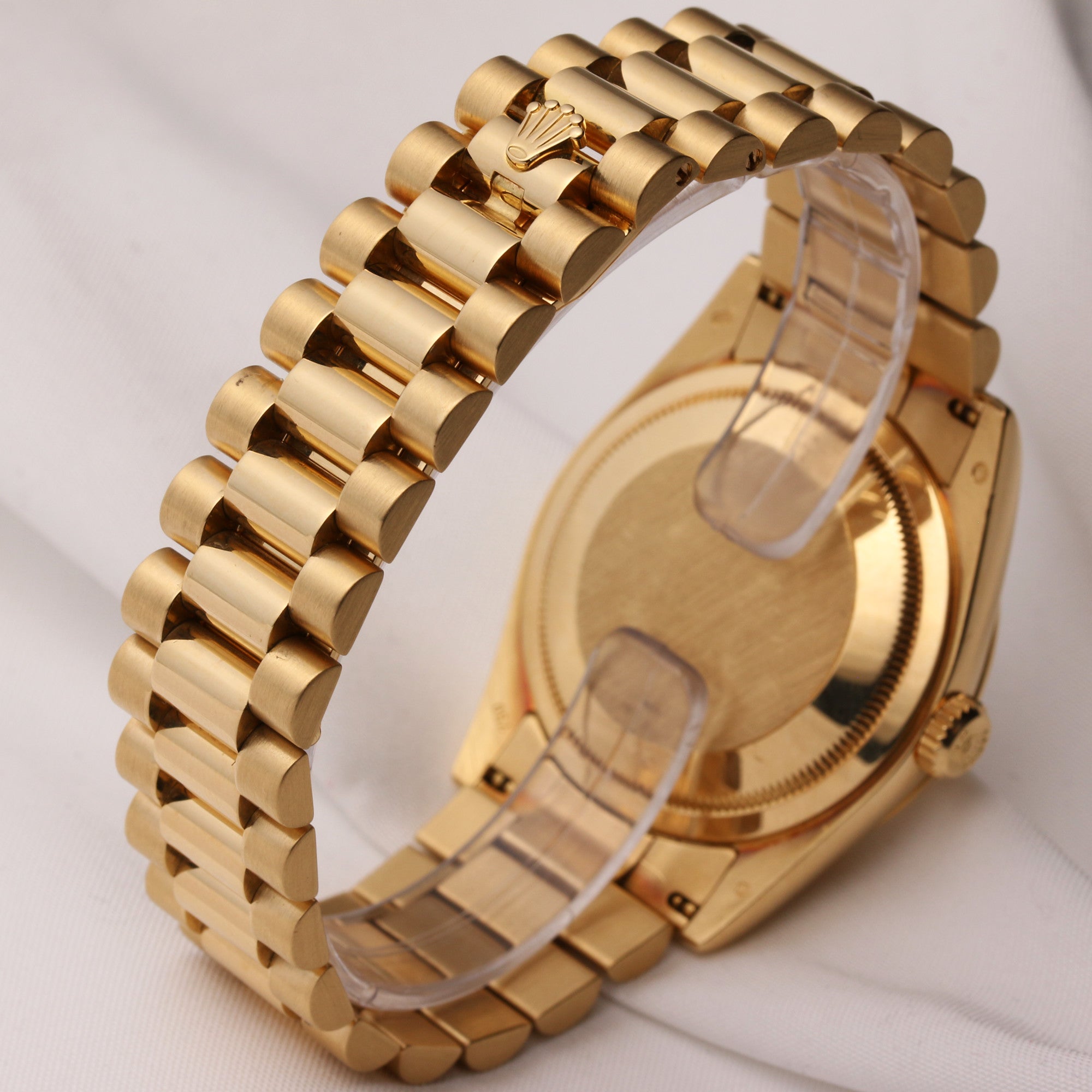 Rolex Day-Date 118238 Champagne Diamond Dial 18K Yellow Gold Second Hand Watch Collectors 5