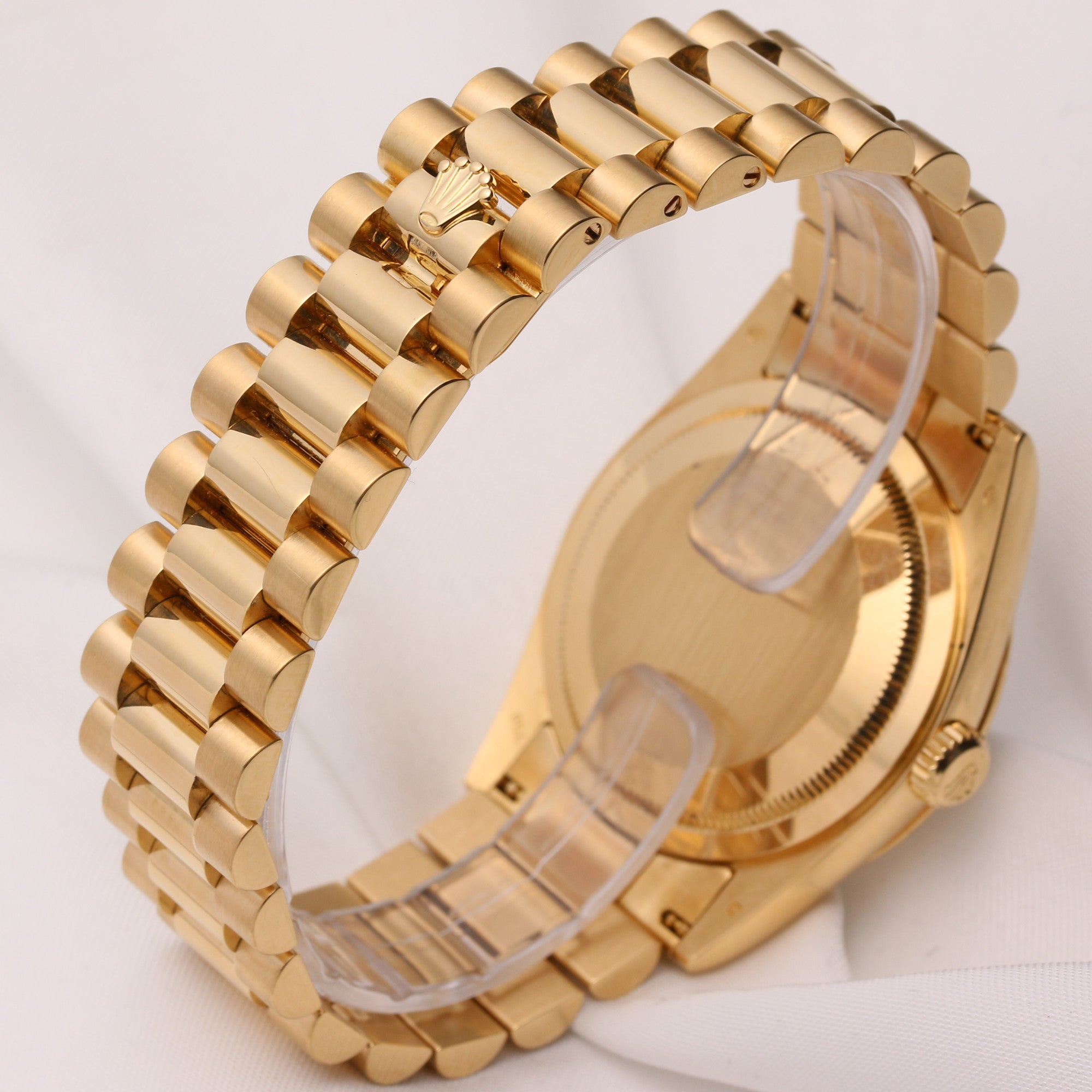 Rolex Day-Date 118238 Silver Dial 18K Yellow Gold Second Hand Watch Collectors 5