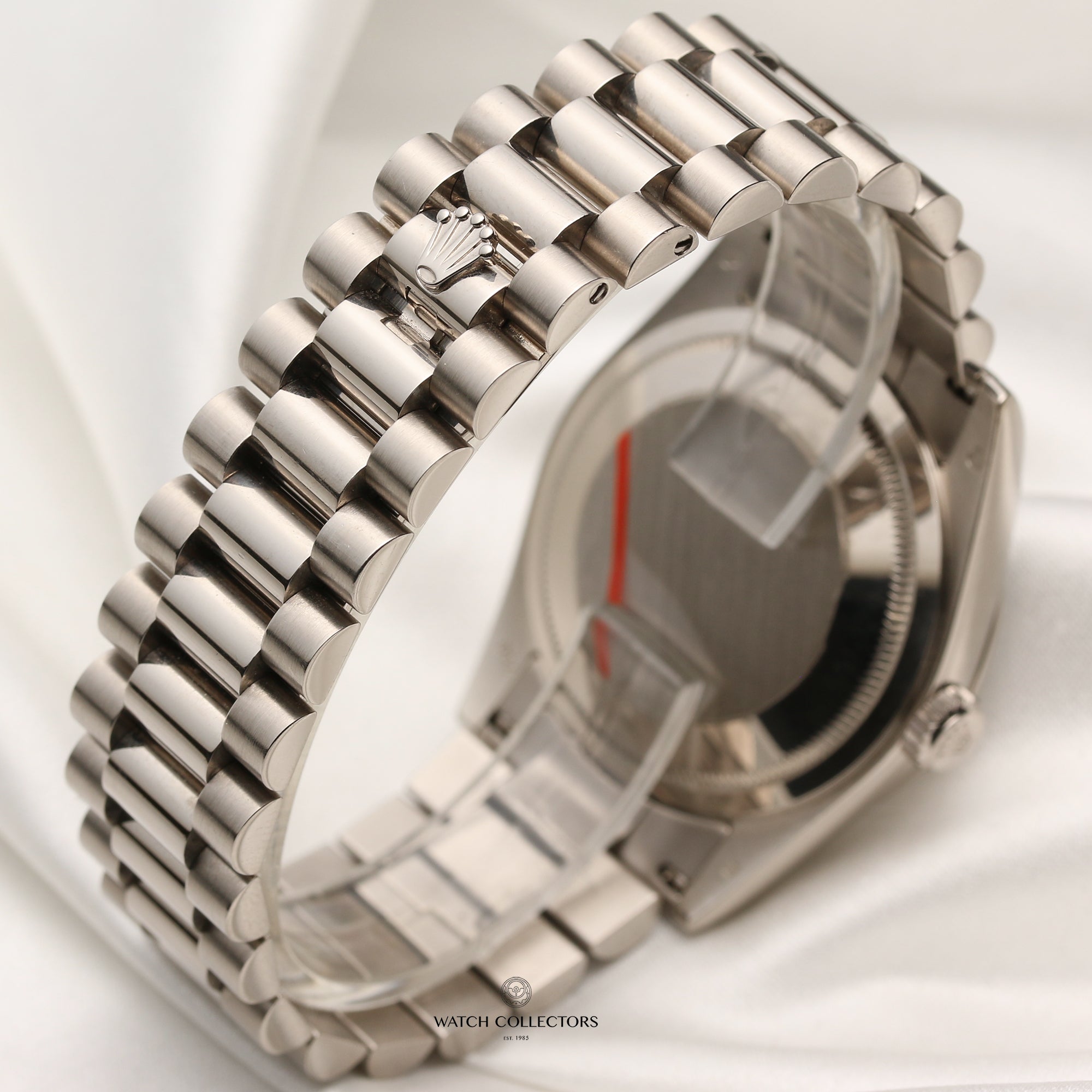 Rolex Day-Date 118239 18K White Gold Black Diamond Dial Second Hand Watch Collectors 6