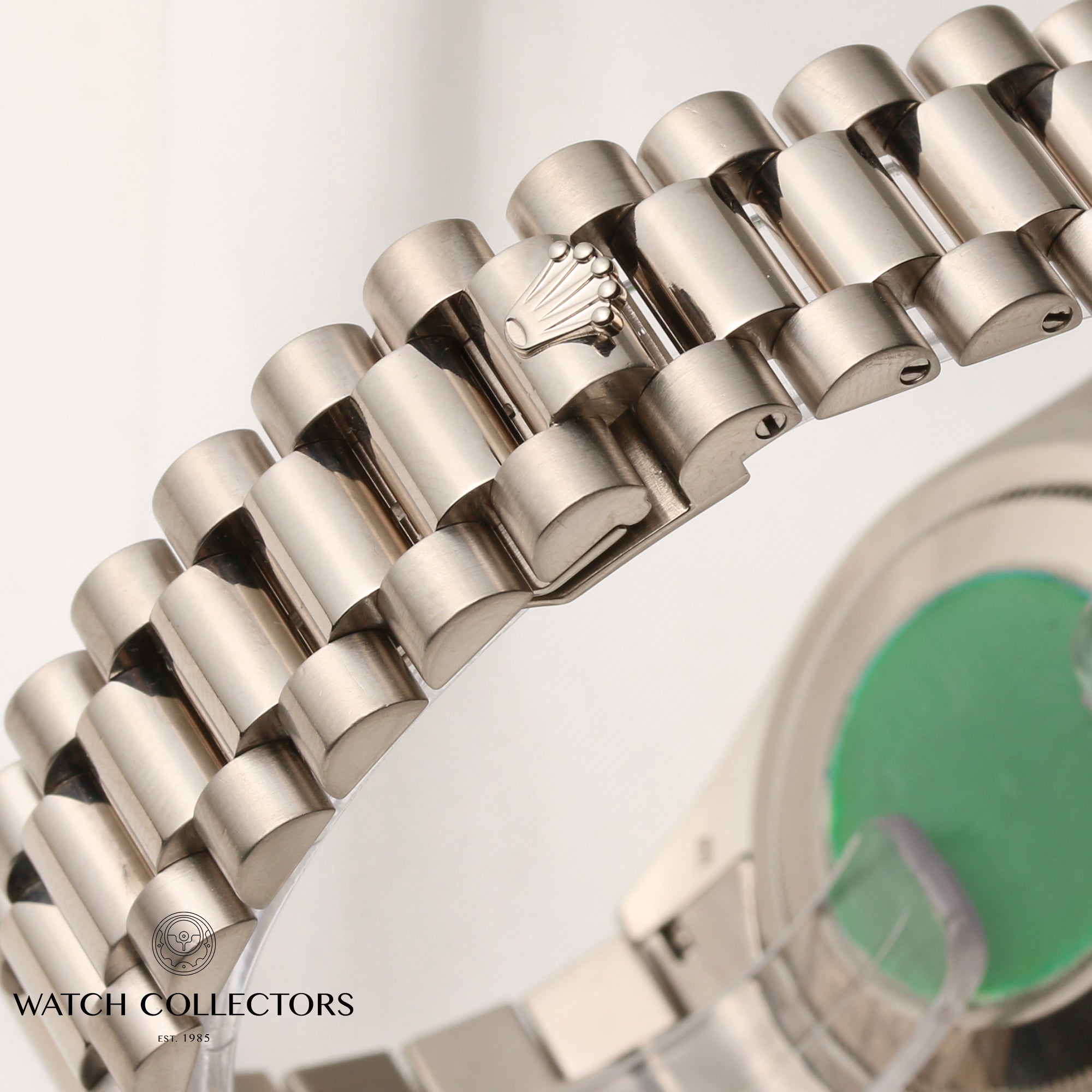 Rolex-Day-Date-118239-18K-White-Gold-Silver-Dial-Second-Hand-Watch-Collectors-8