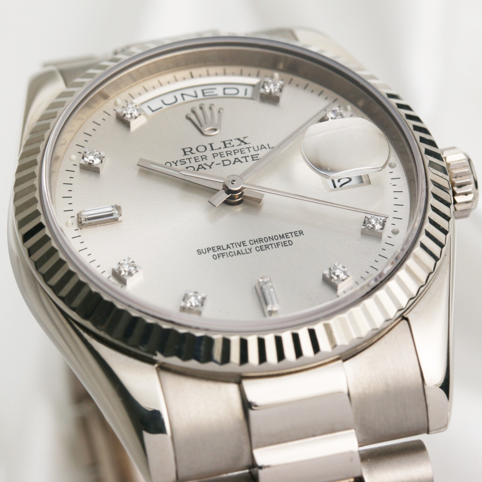 Rolex Day-Date 118239 Diamond 18K White Gold Second Hand Watch Collectors 5