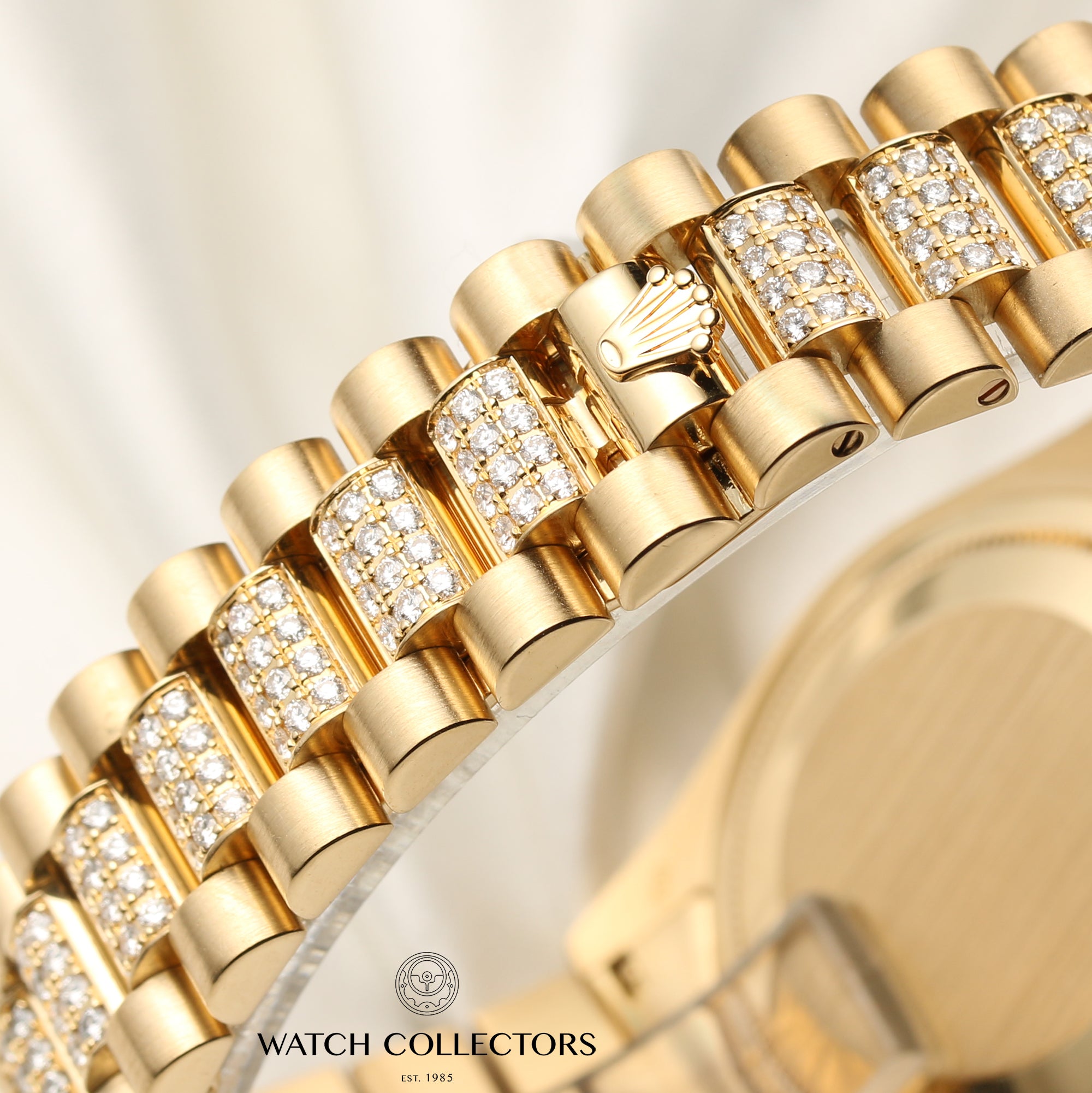 Rolex Day-Date 118388 Black Diamond Dial 18K Yellow Gold Second Hand Watch Collectors 11