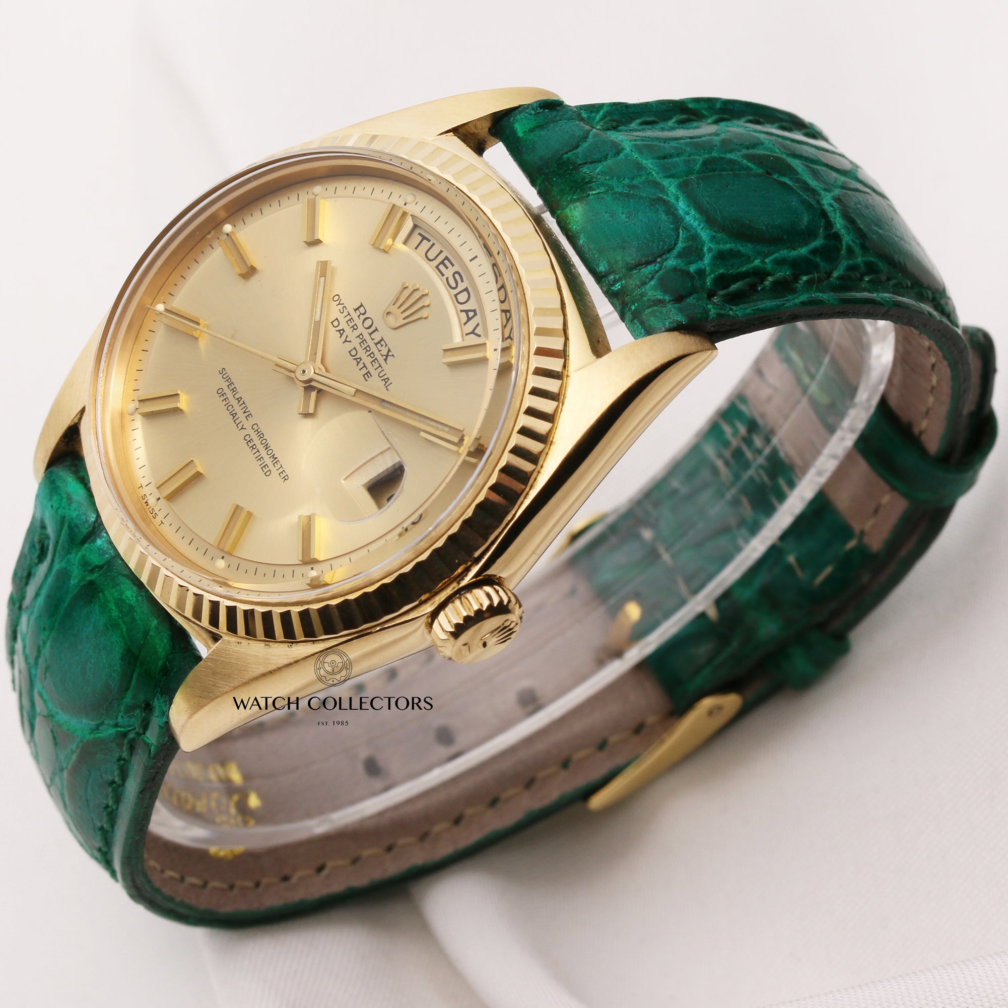 Rolex-Day-Date-1803-18K-Yellow-Gold-Champaigne-Dial-Second-Hand-Watch-Collectors-3-2