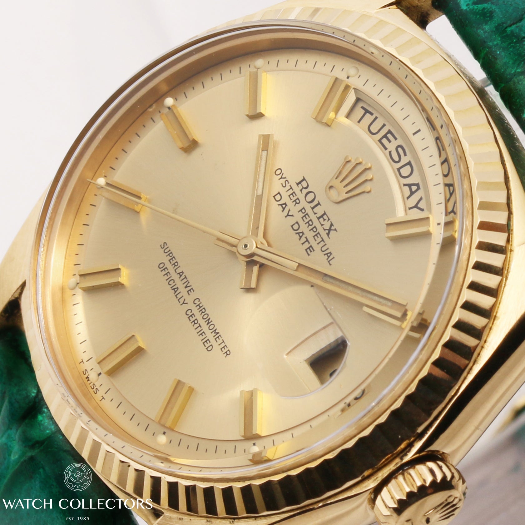 Rolex-Day-Date-1803-18K-Yellow-Gold-Champaigne-Dial-Second-Hand-Watch-Collectors-4-2
