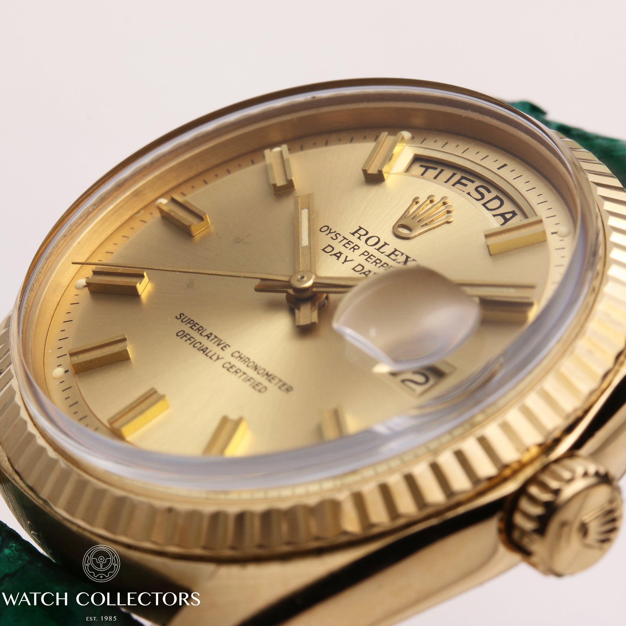 Rolex-Day-Date-1803-18K-Yellow-Gold-Champaigne-Dial-Second-Hand-Watch-Collectors-5-2