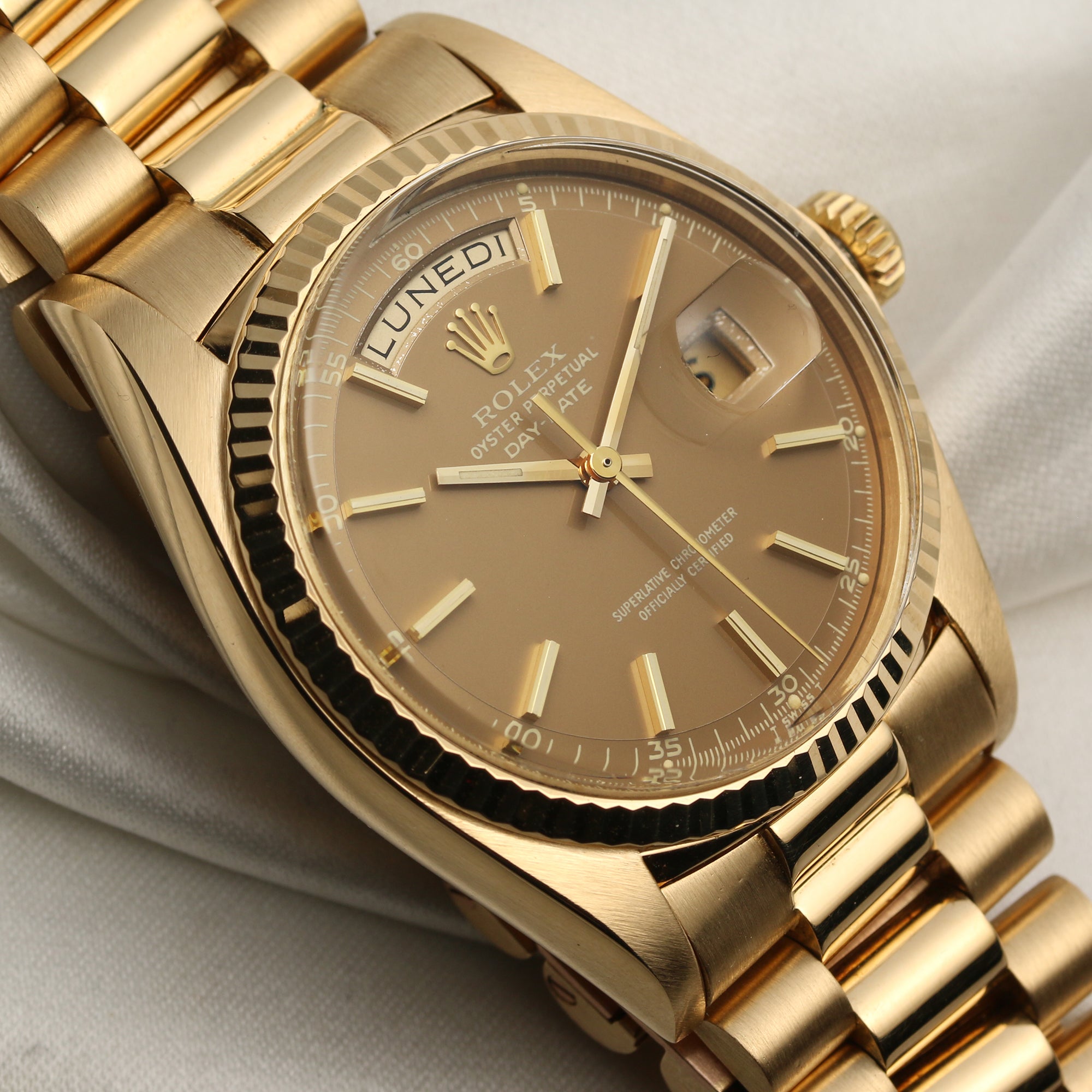 Rolex Day-Date 1803 Caramel Dial 18K Yellow Gold Second Hand Watch Collectors 5